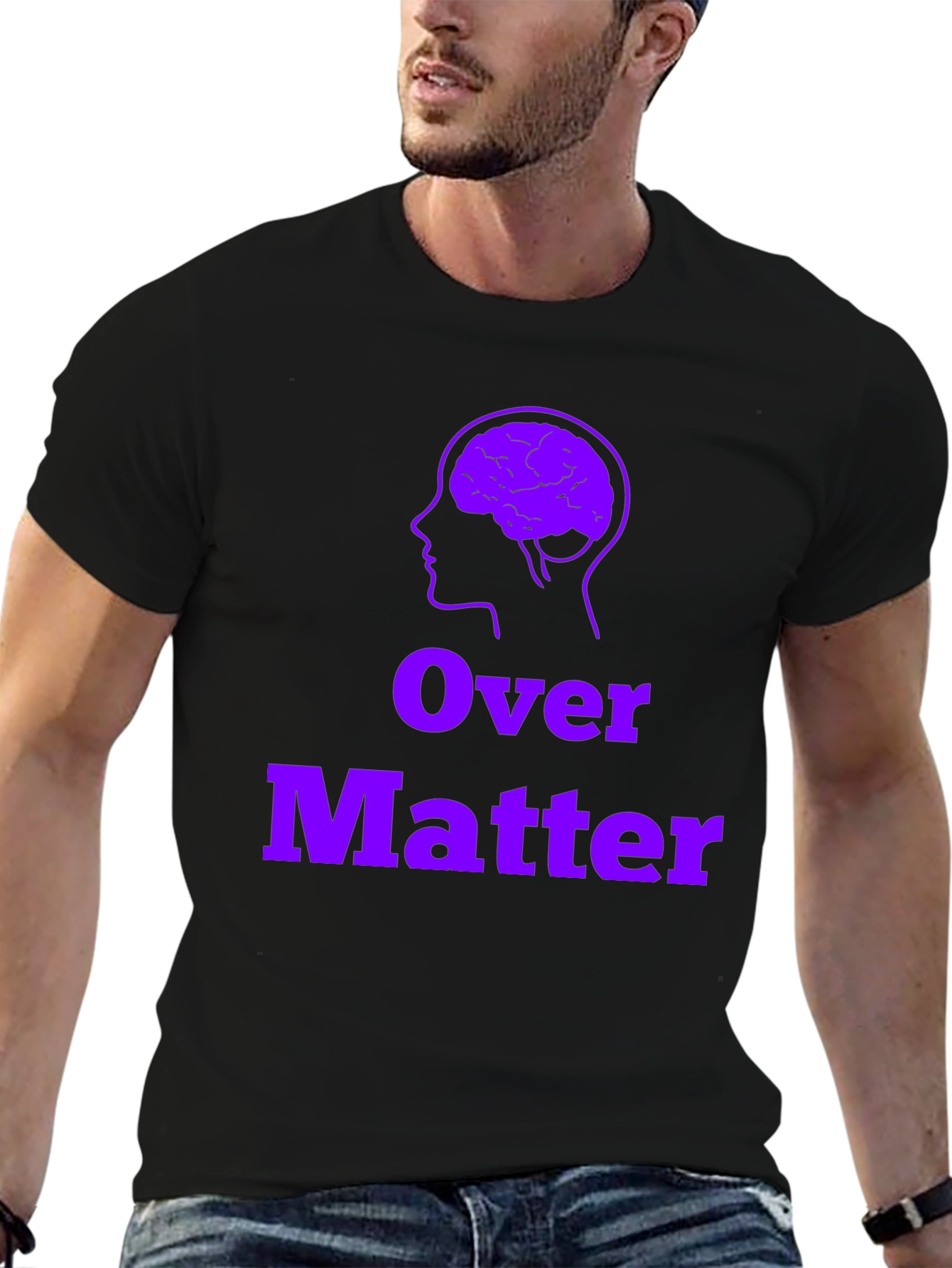 Brain Over Matter Black T-Shirt - Mental Strength Tee