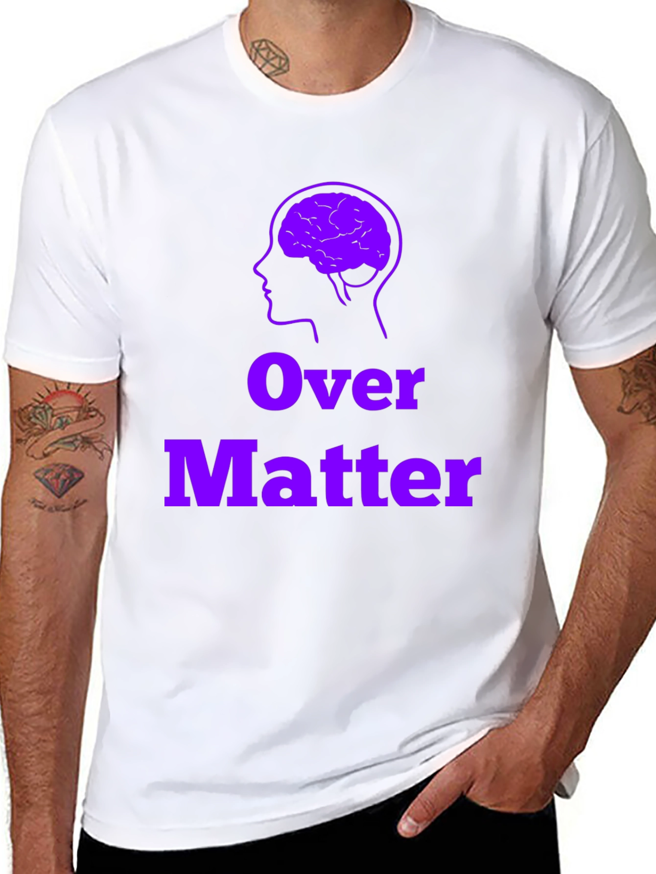 Brain Over Matter Black T-Shirt - Mental Strength Tee
