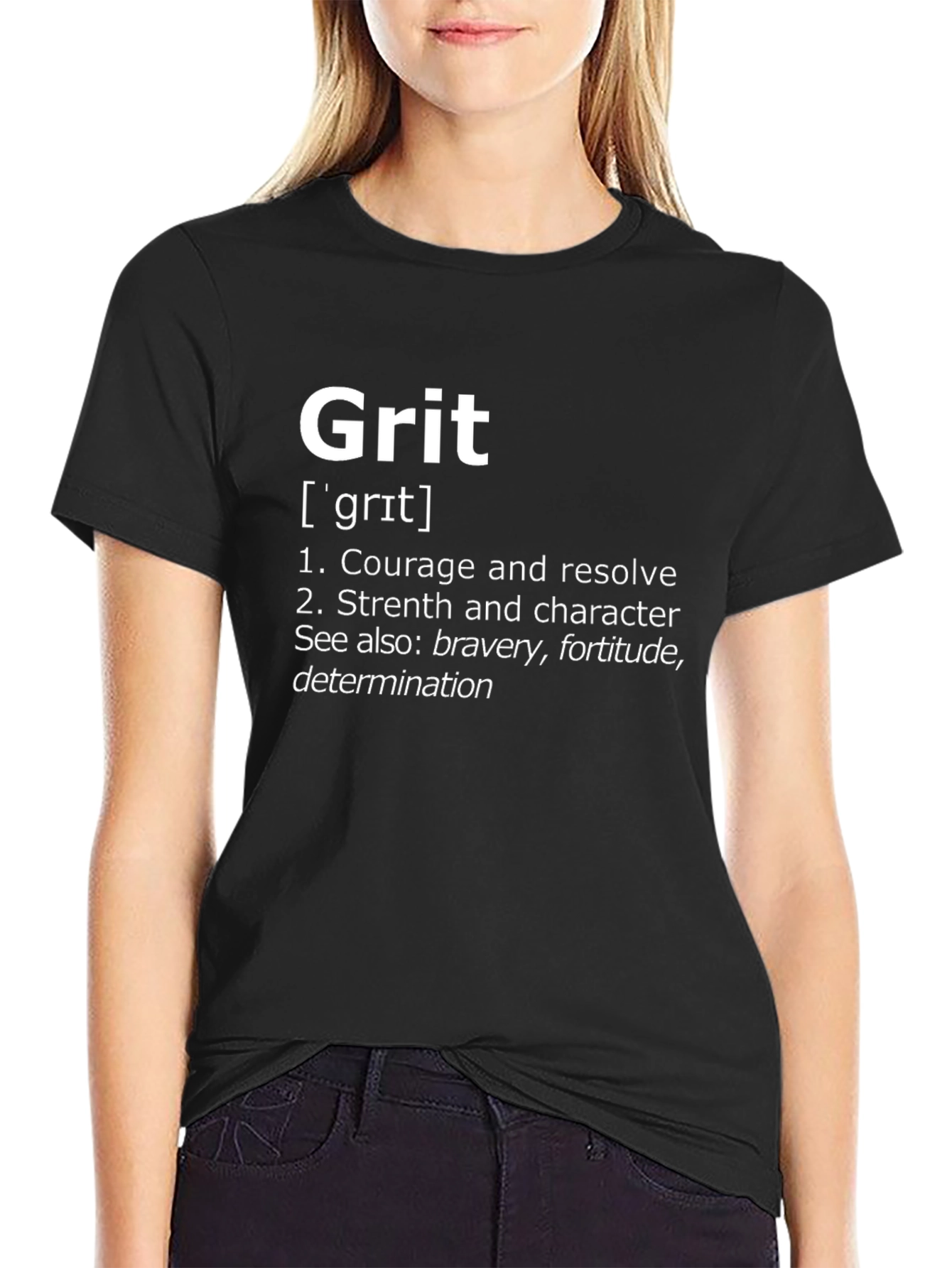 Grit Definition Graphic Tee - Courage & Resolve T-Shirt