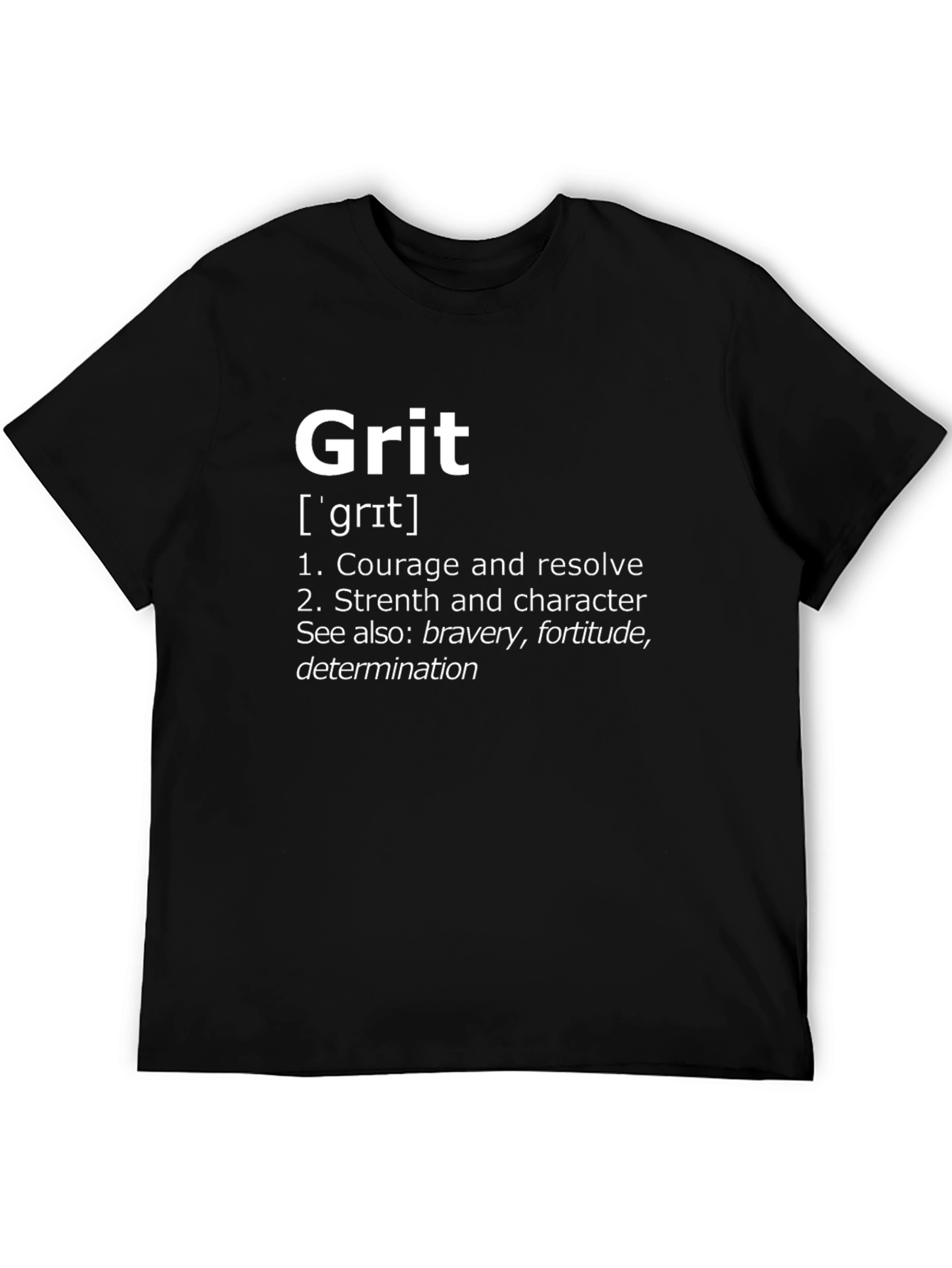 Grit Definition Graphic Tee - Courage & Resolve T-Shirt