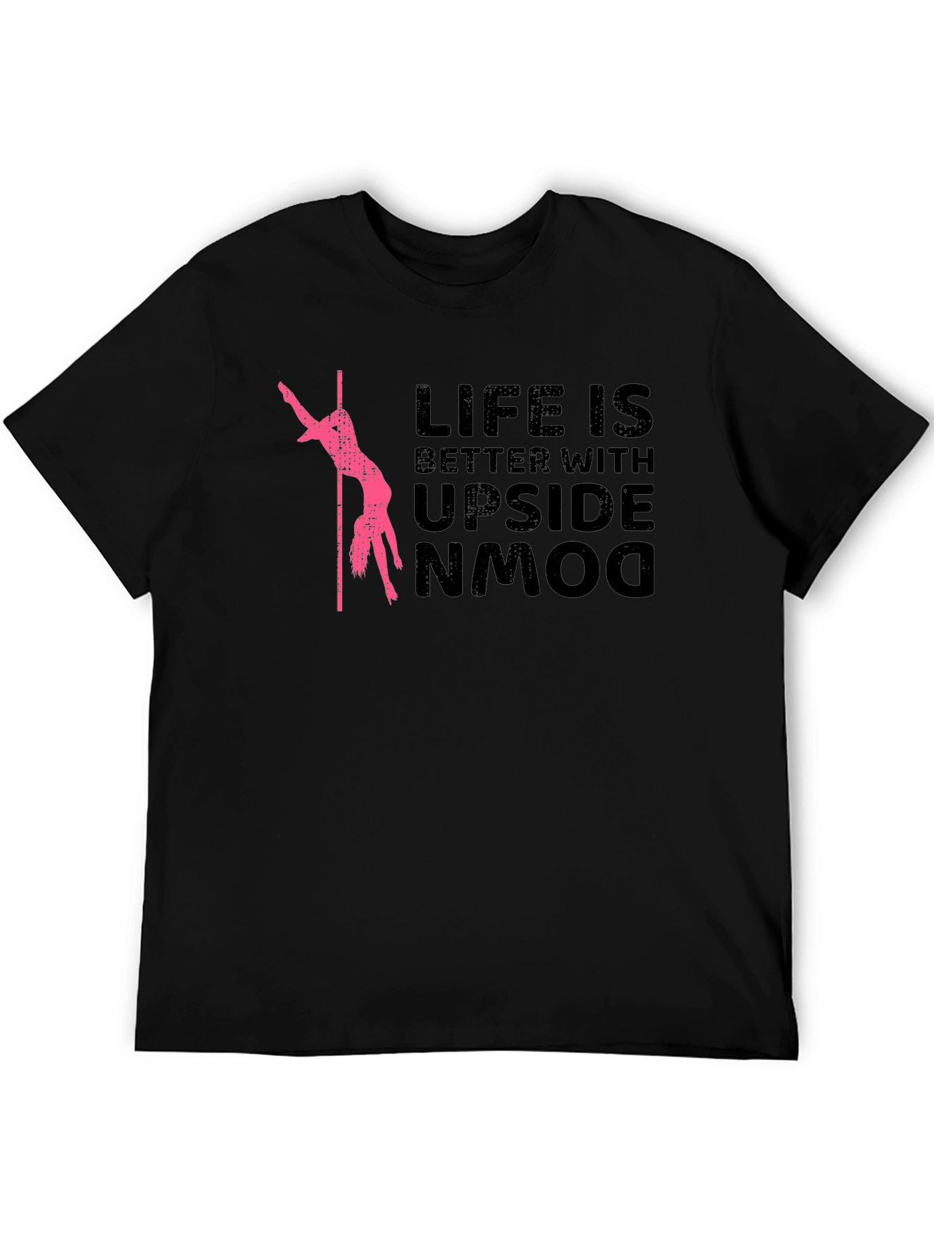 Upside Down Life Graphic Tee - Black