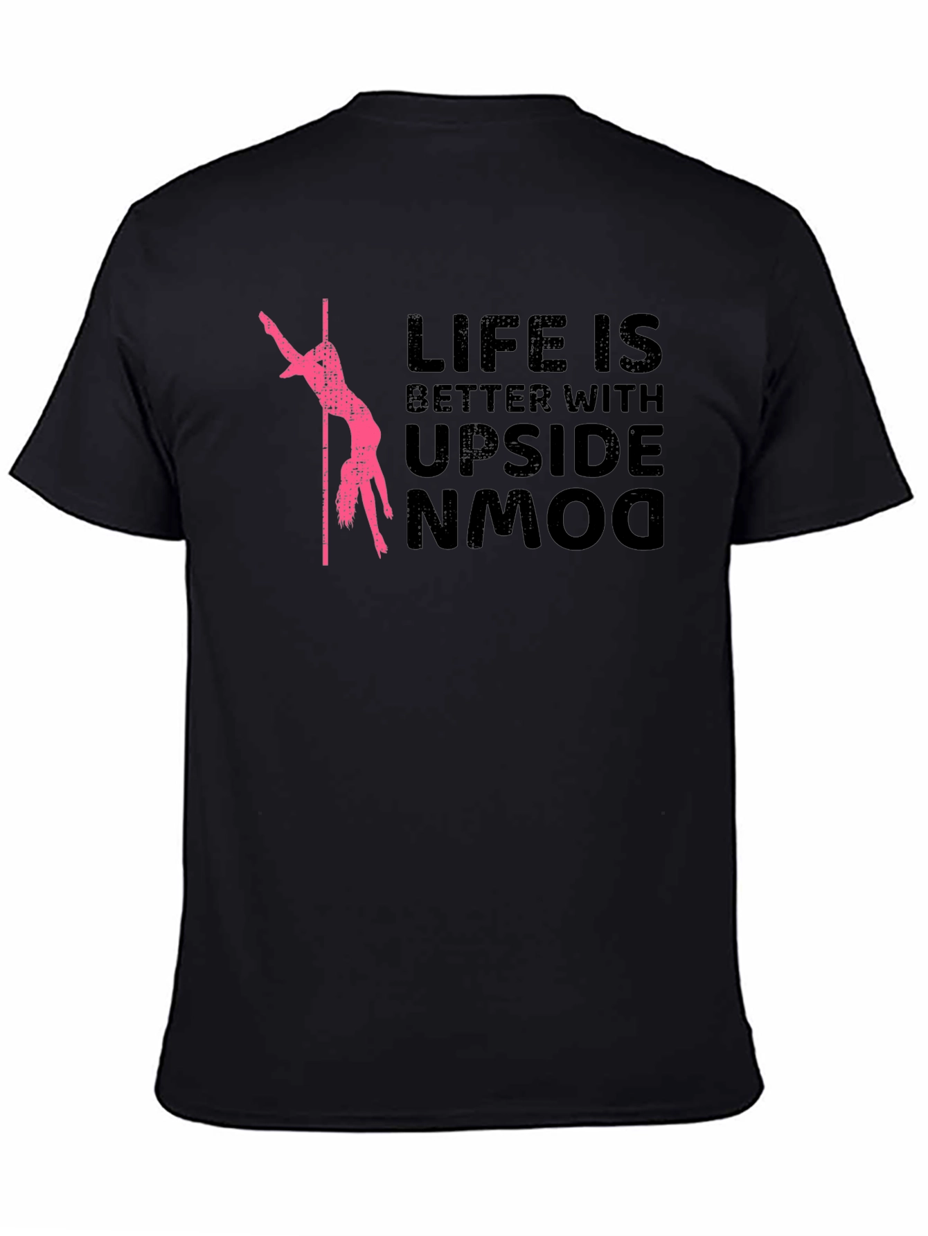 Upside Down Life Graphic Tee - Black