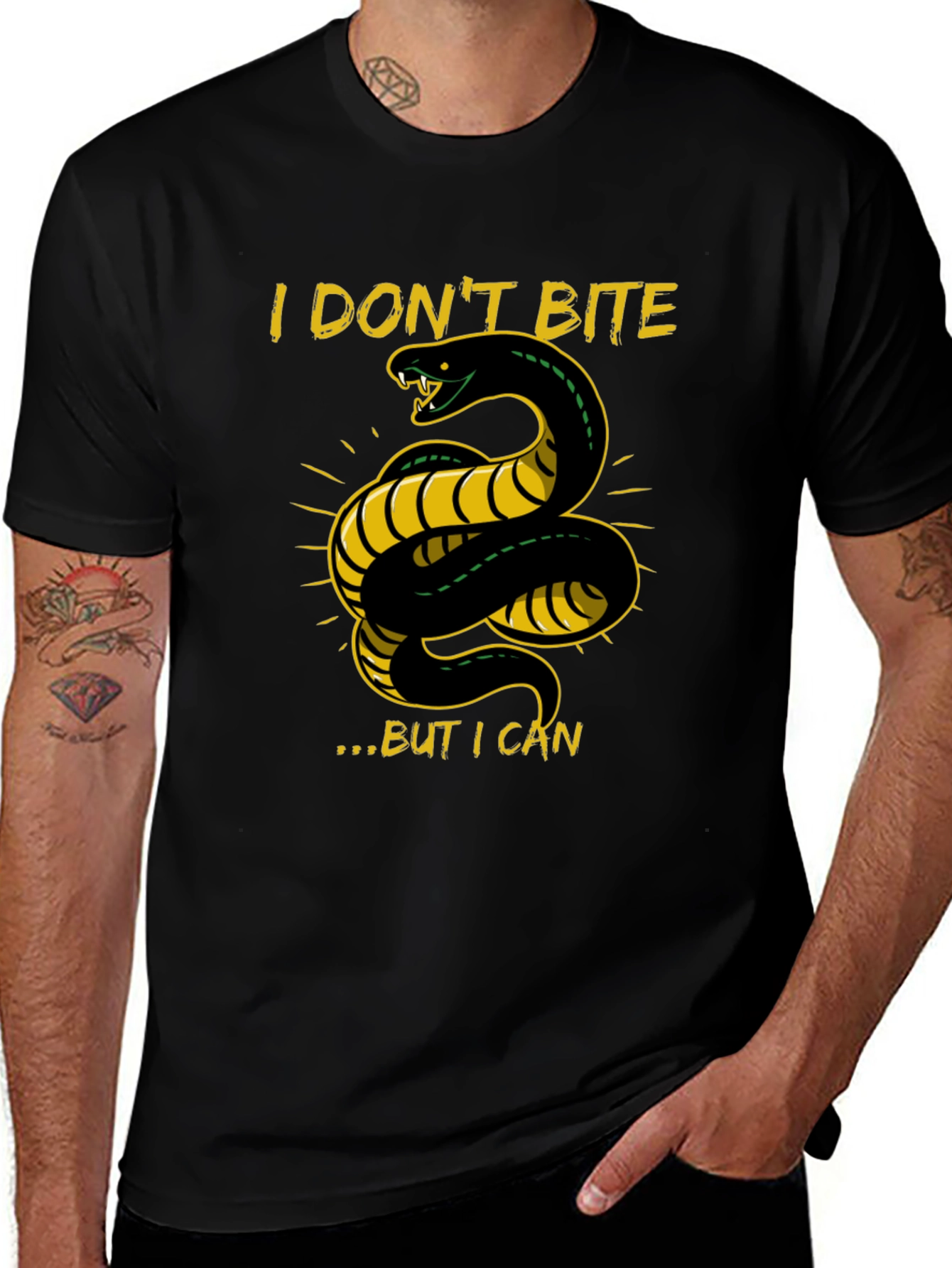 I Dont Bite T-Shirt - Snake Graphic Tee