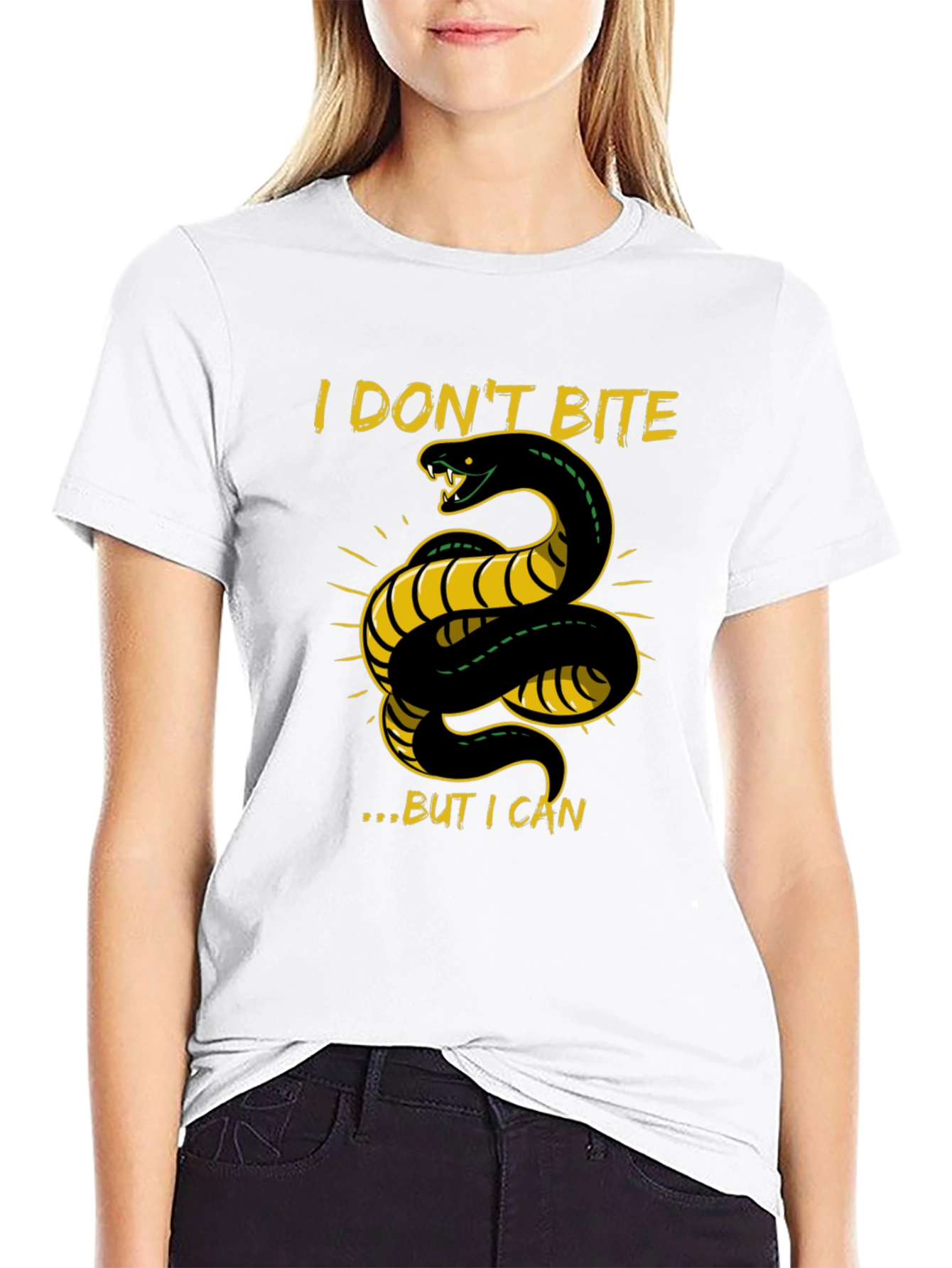I Dont Bite T-Shirt - Snake Graphic Tee