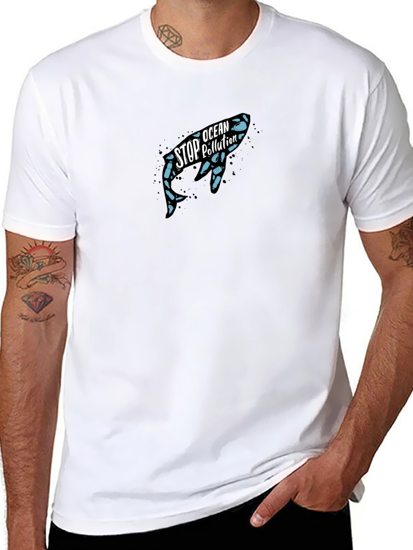 Stop Ocean Pollution Whale T-Shirt