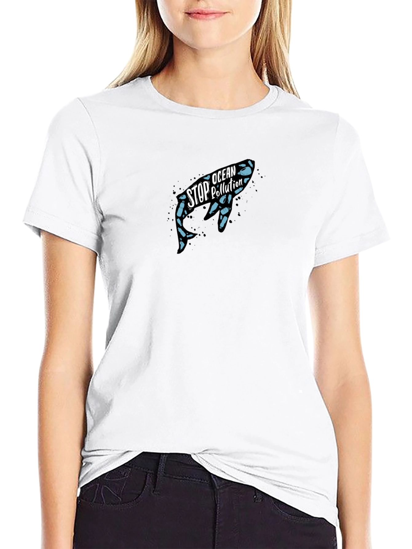 Stop Ocean Pollution Whale T-Shirt