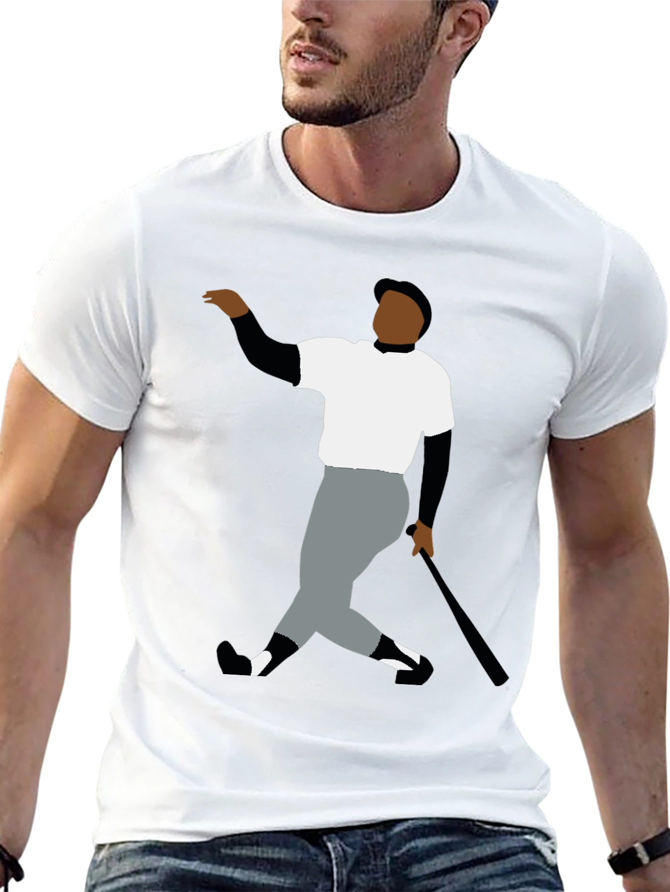 Retro Baseball Player Graphic Tee