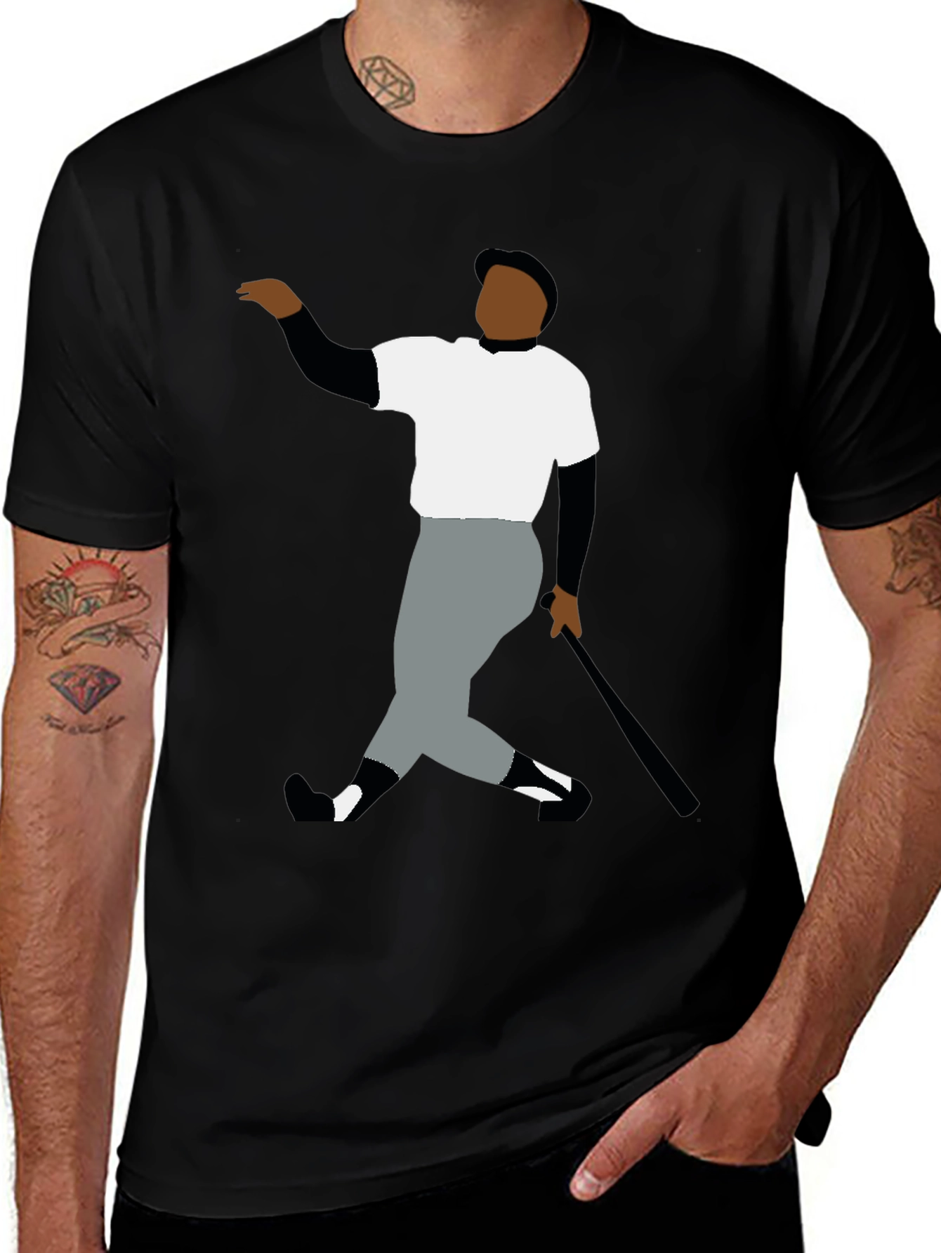 Retro Baseball Player Graphic Tee