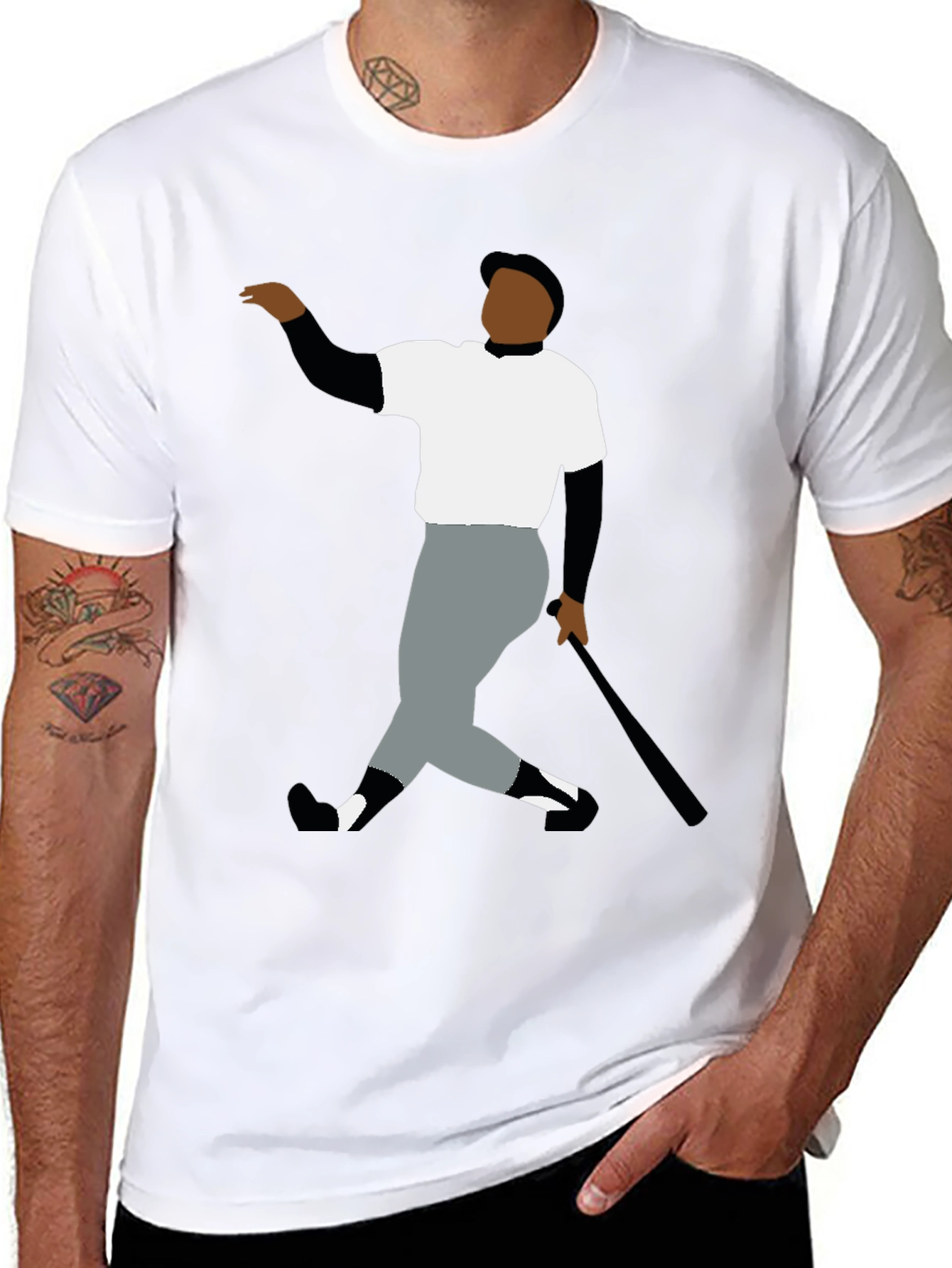 Retro Baseball Player Graphic Tee