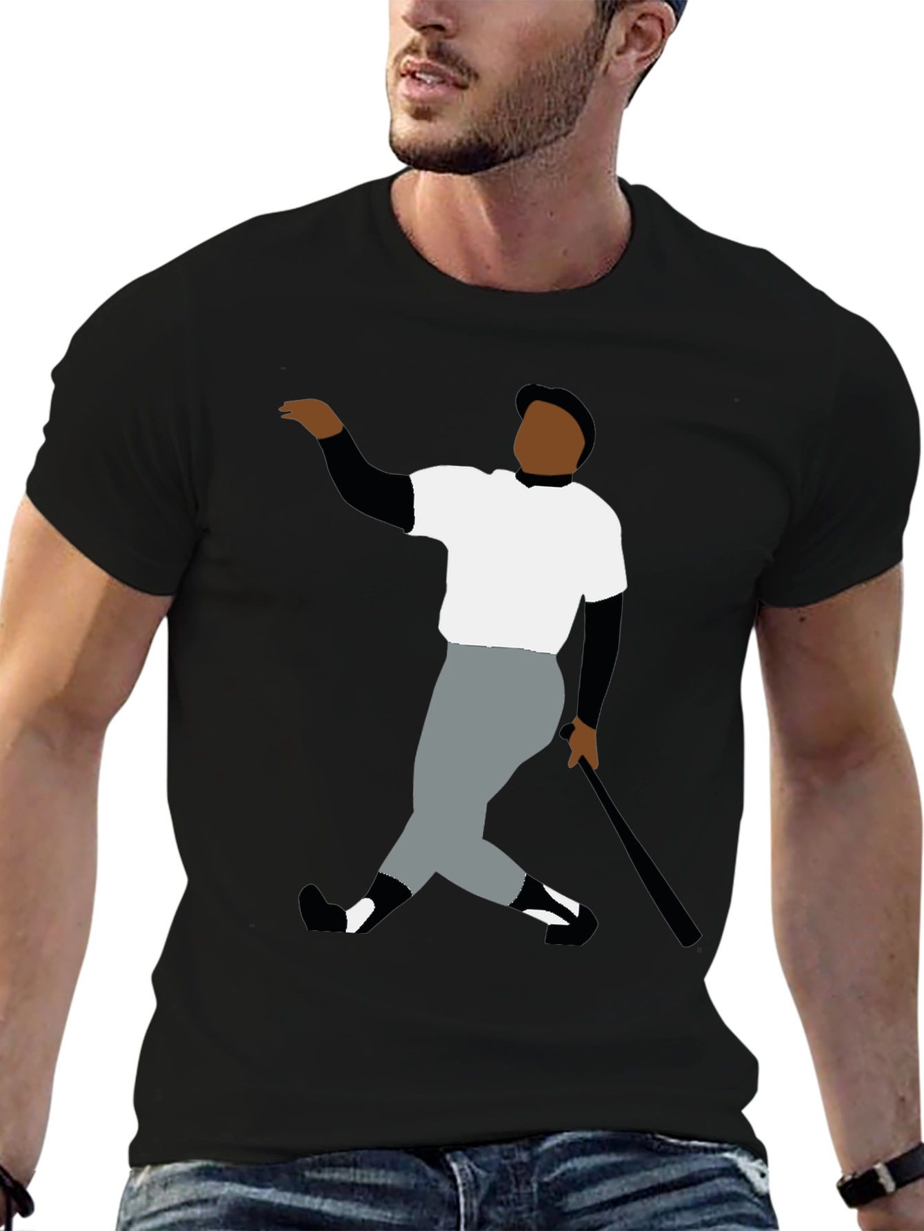 Retro Baseball Player Graphic Tee