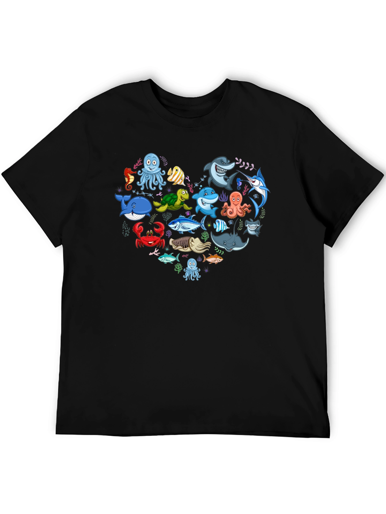 Ocean Animal Heart Graphic Tee