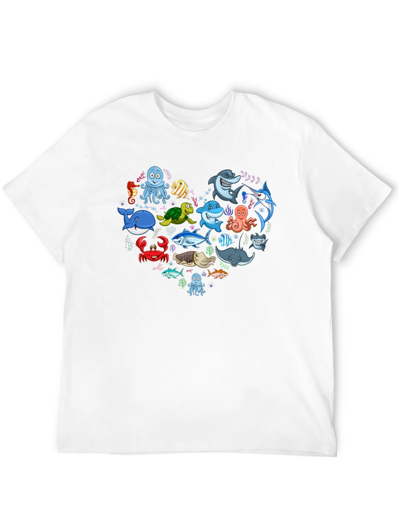 Ocean Animal Heart Graphic Tee