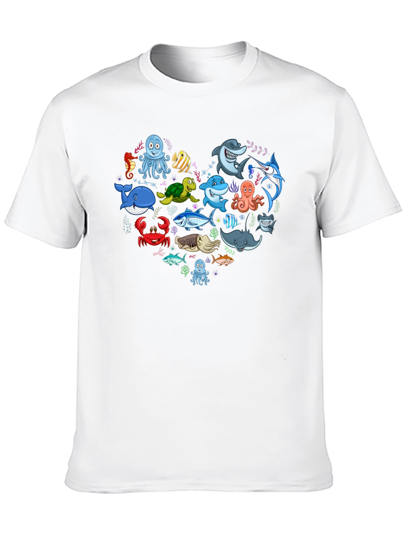 Ocean Animal Heart Graphic Tee