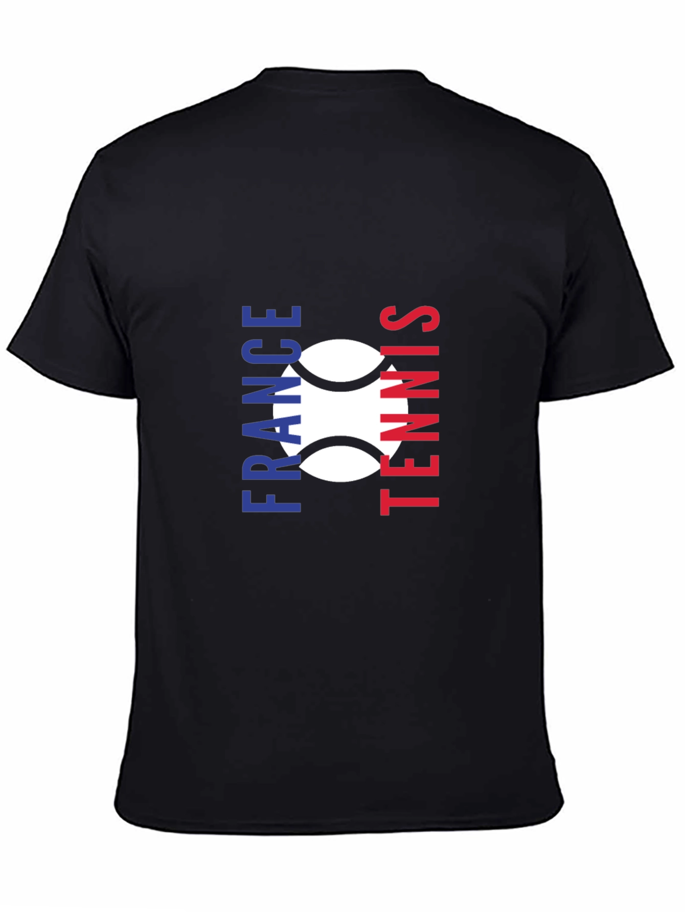 France Tennis Graphic Tee - Black Cotton Shirt