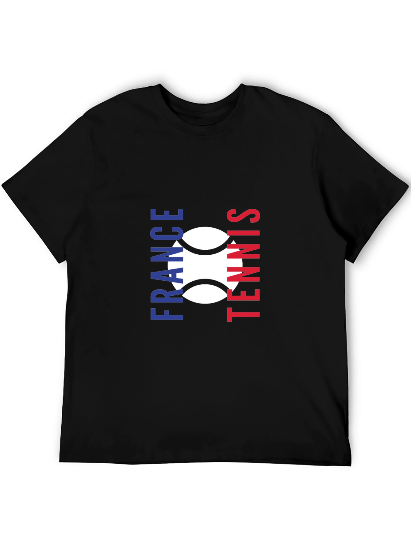 France Tennis Graphic Tee - Black Cotton Shirt