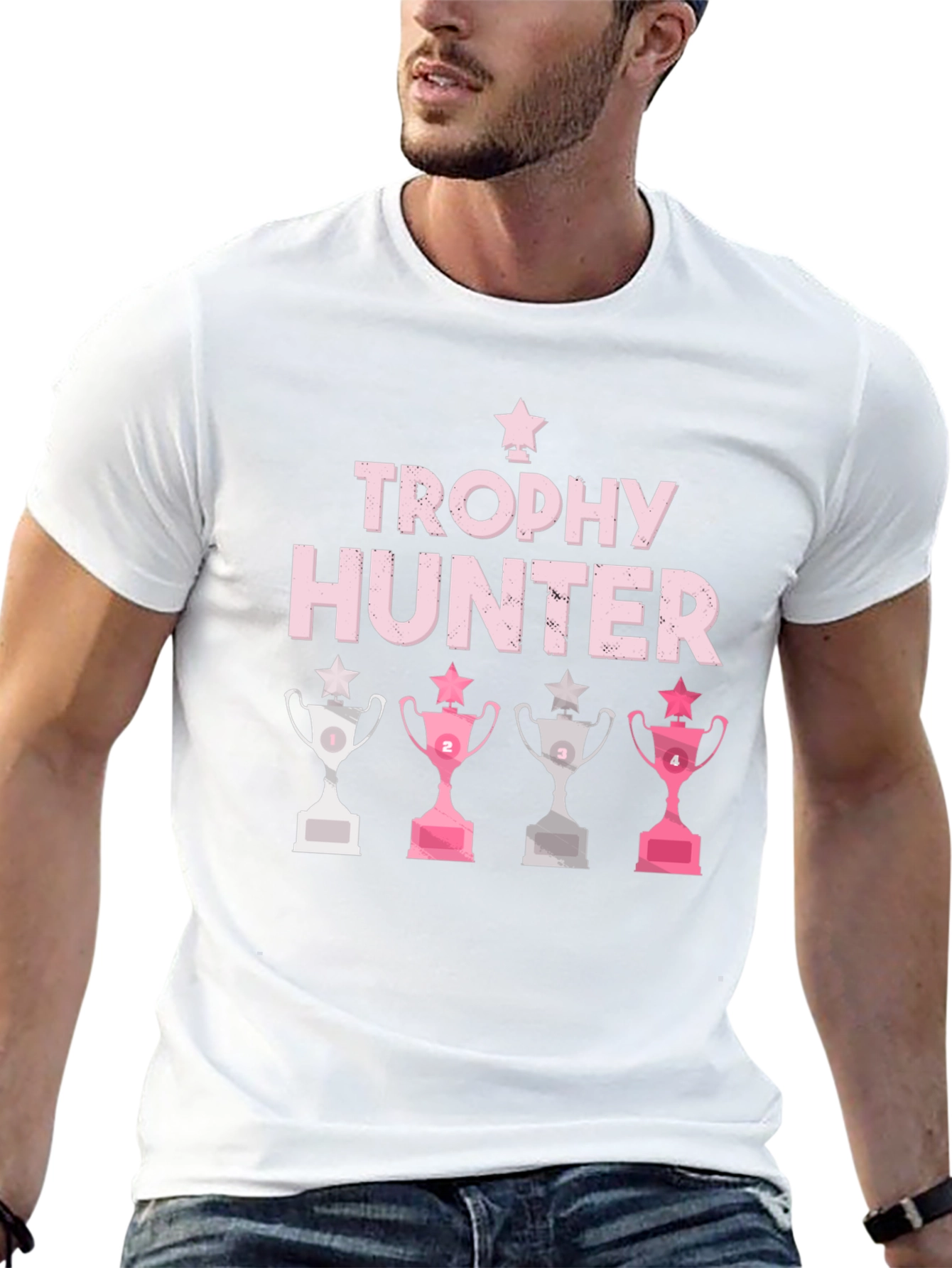 Trophy Hunter Graphic Tee - Funny Slogan T-Shirt
