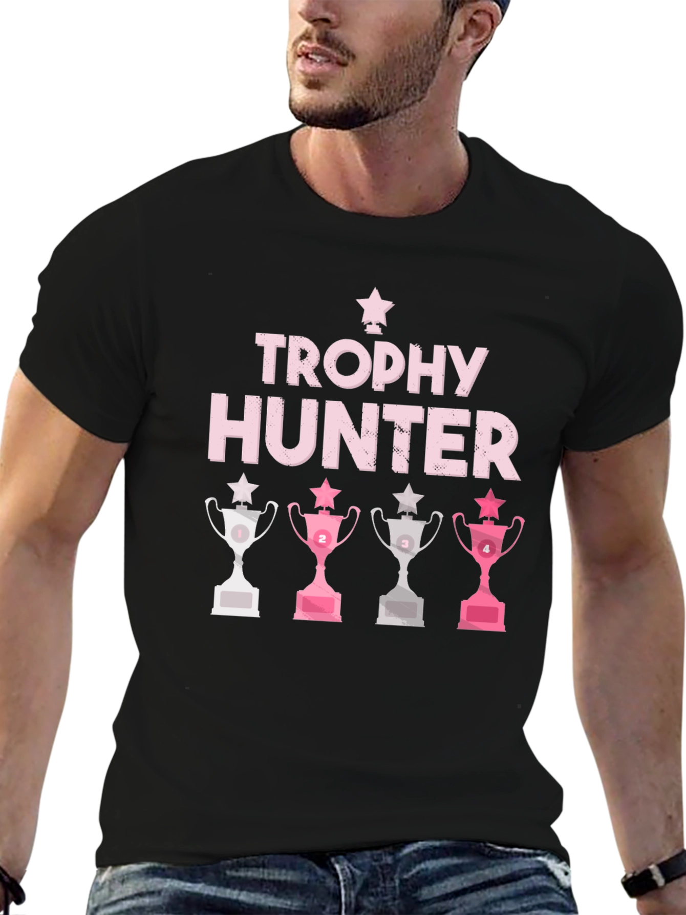 Trophy Hunter Graphic Tee - Funny Slogan T-Shirt