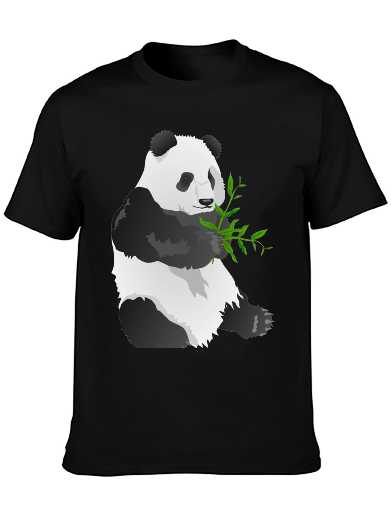 Panda Graphic Tee - Soft Black Cotton Blend