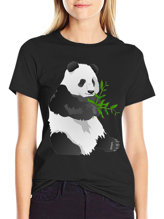 Panda Graphic Tee - Soft Black Cotton Blend