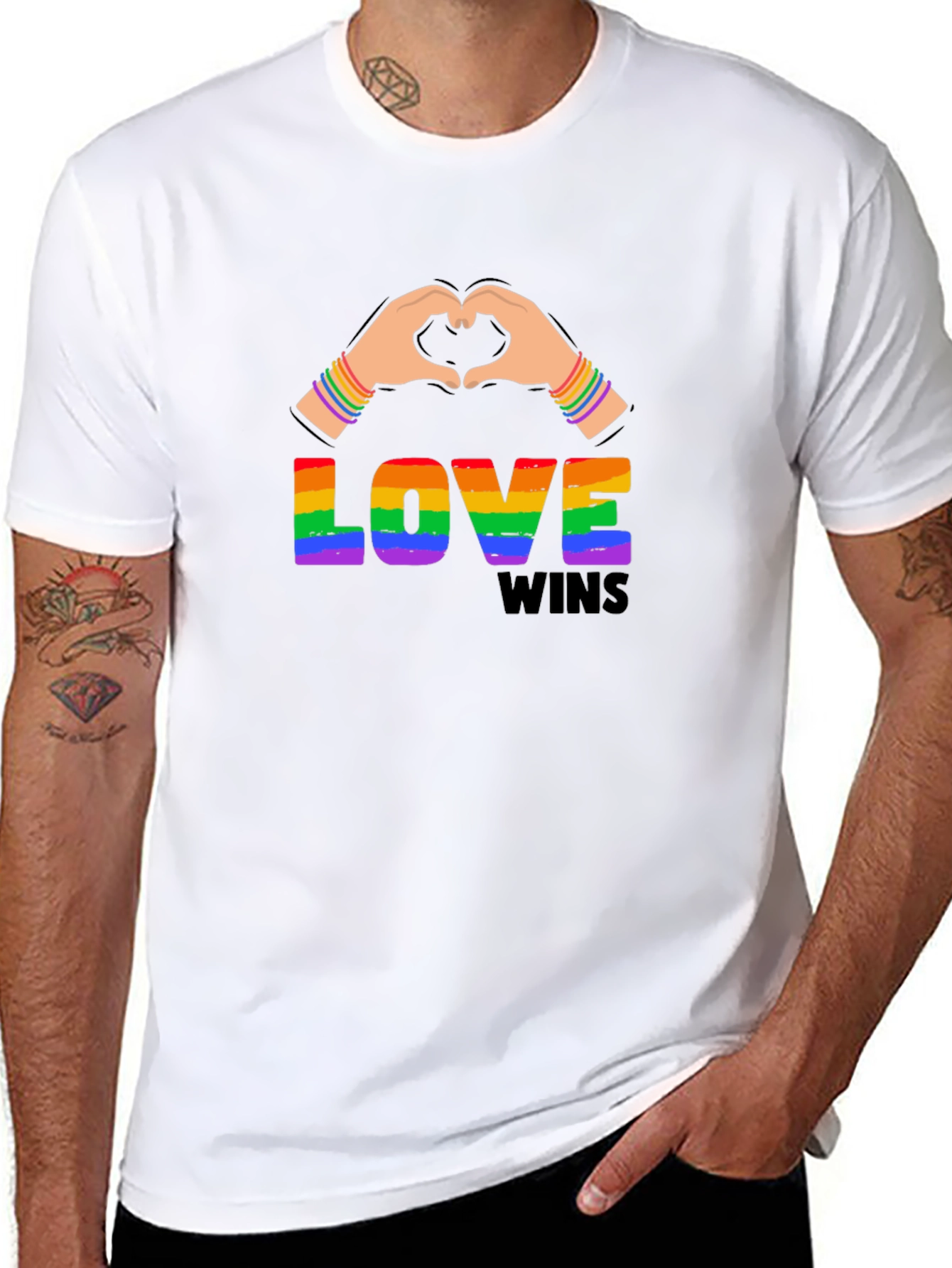 Love Wins Rainbow Graphic Tee