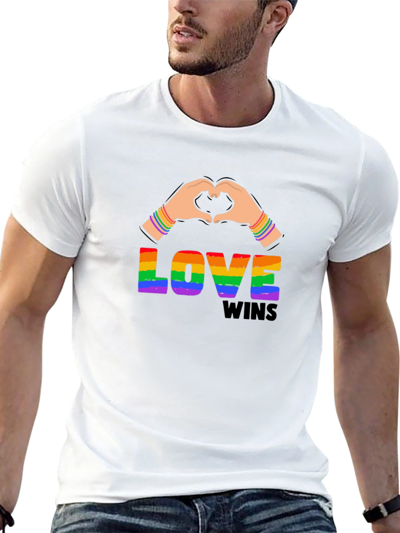 Love Wins Rainbow Graphic Tee