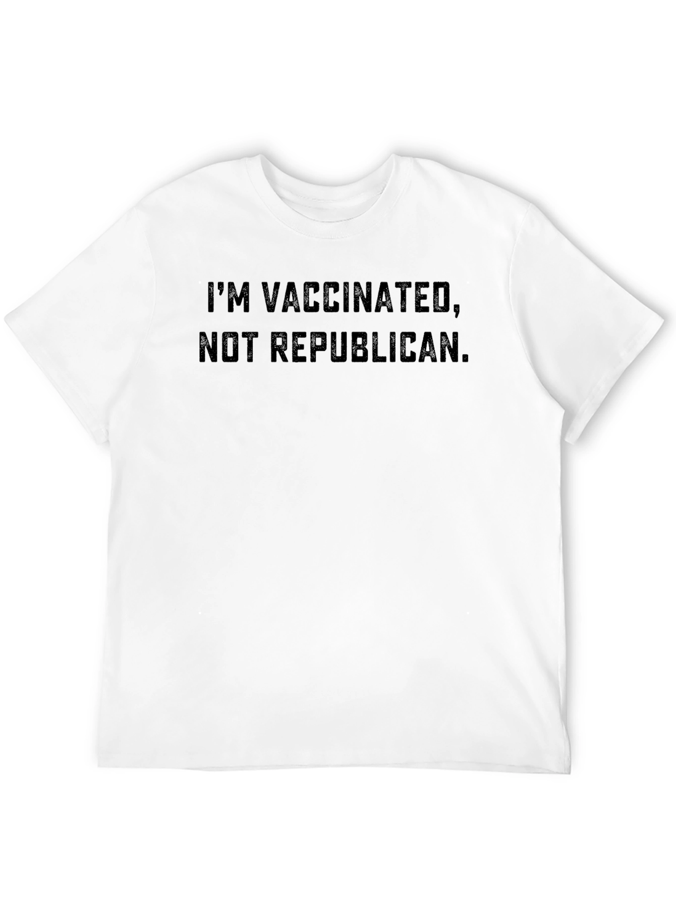 Vaccinated Not Republican Black T-Shirt