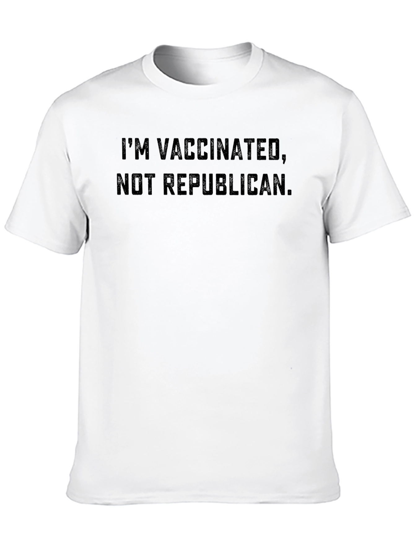 Vaccinated Not Republican Black T-Shirt