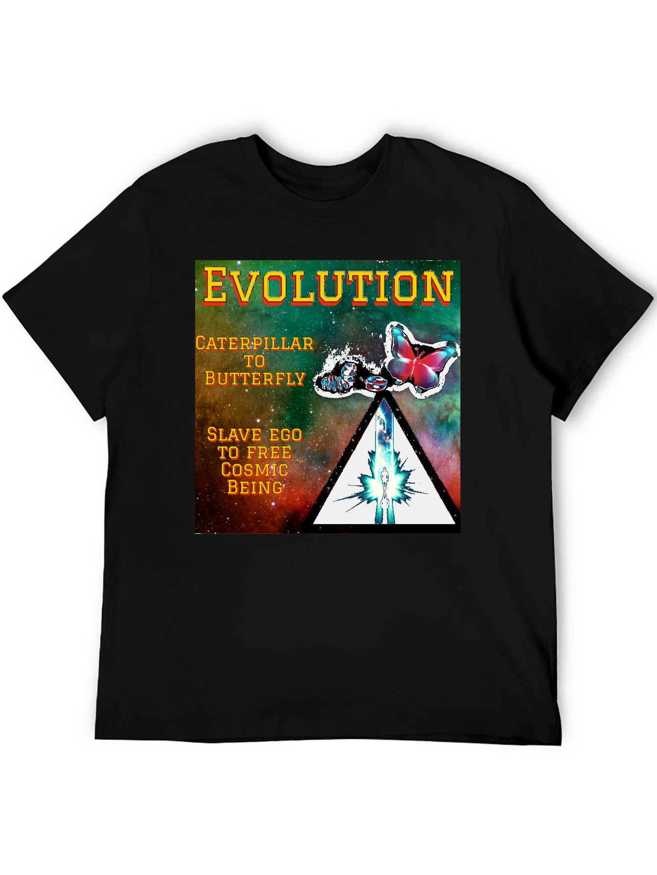 Evolution Butterfly Graphic Tee - Spiritual Transformation Shirt