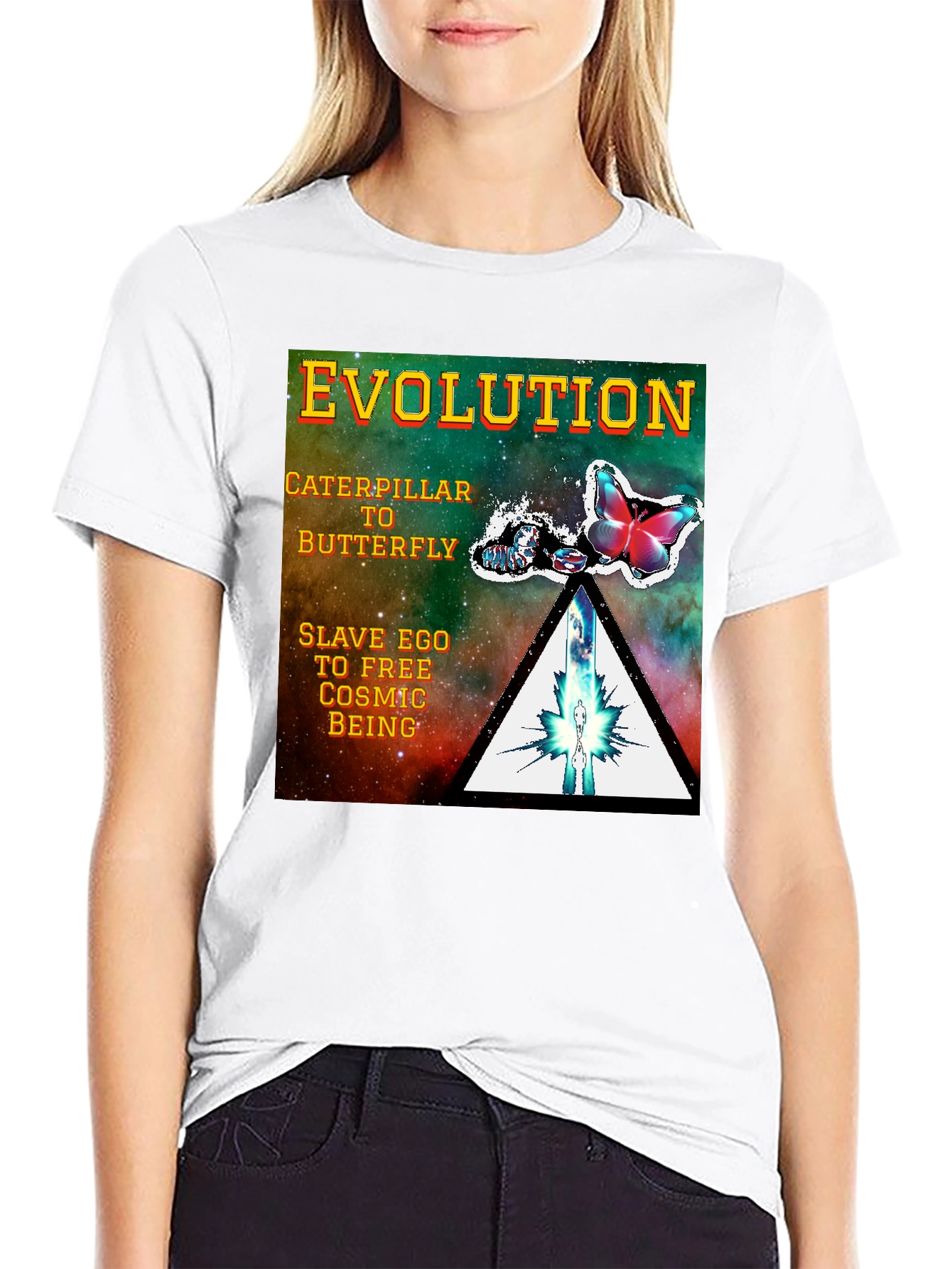 Evolution Butterfly Graphic Tee - Spiritual Transformation Shirt