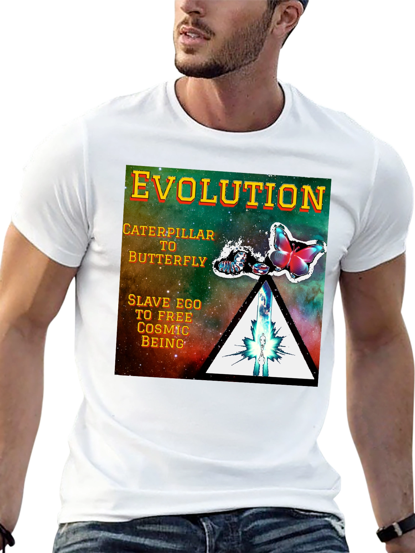 Evolution Butterfly Graphic Tee - Spiritual Transformation Shirt