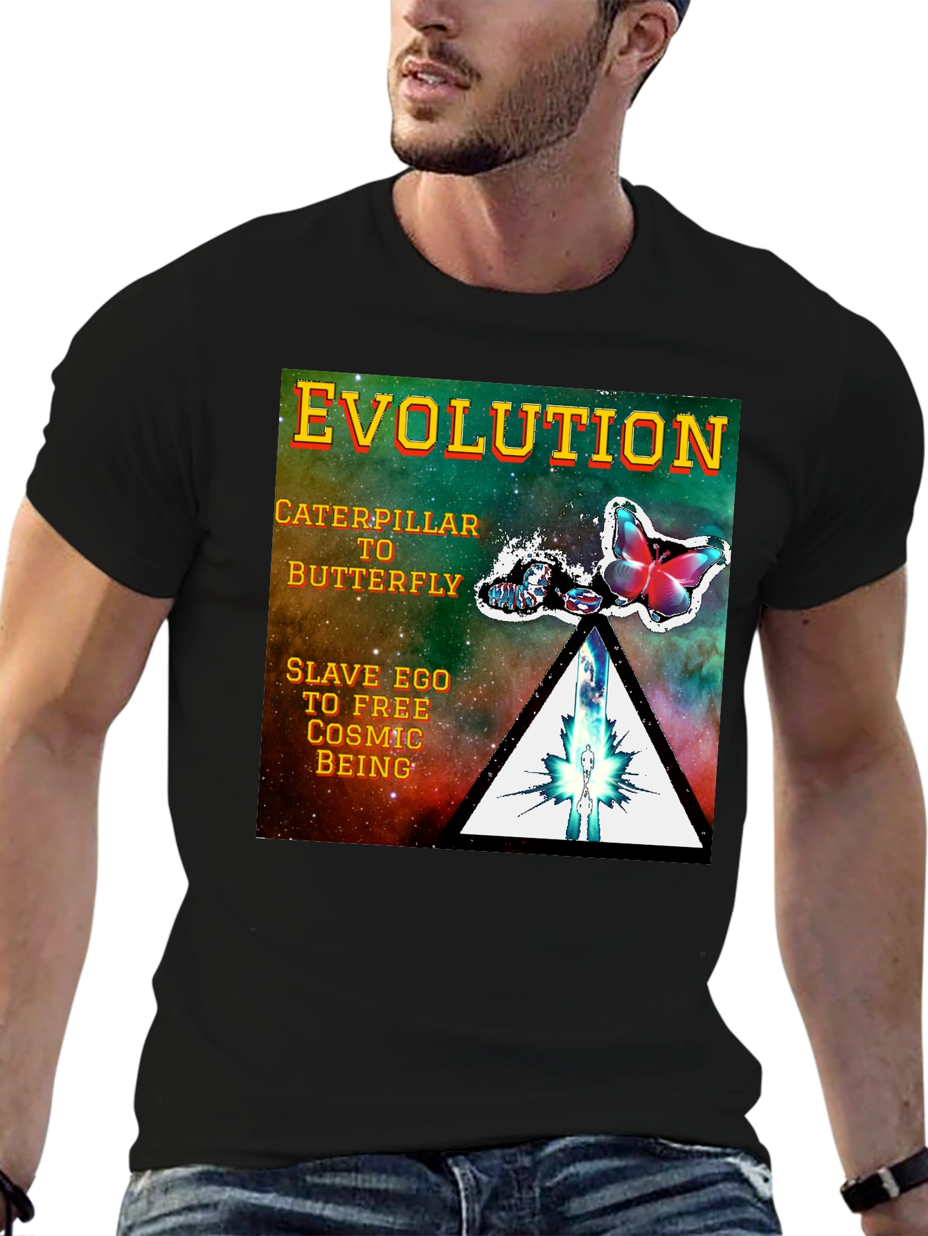 Evolution Butterfly Graphic Tee - Spiritual Transformation Shirt