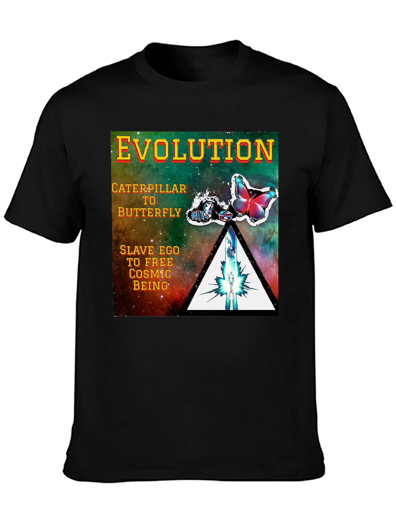 Evolution Butterfly Graphic Tee - Spiritual Transformation Shirt