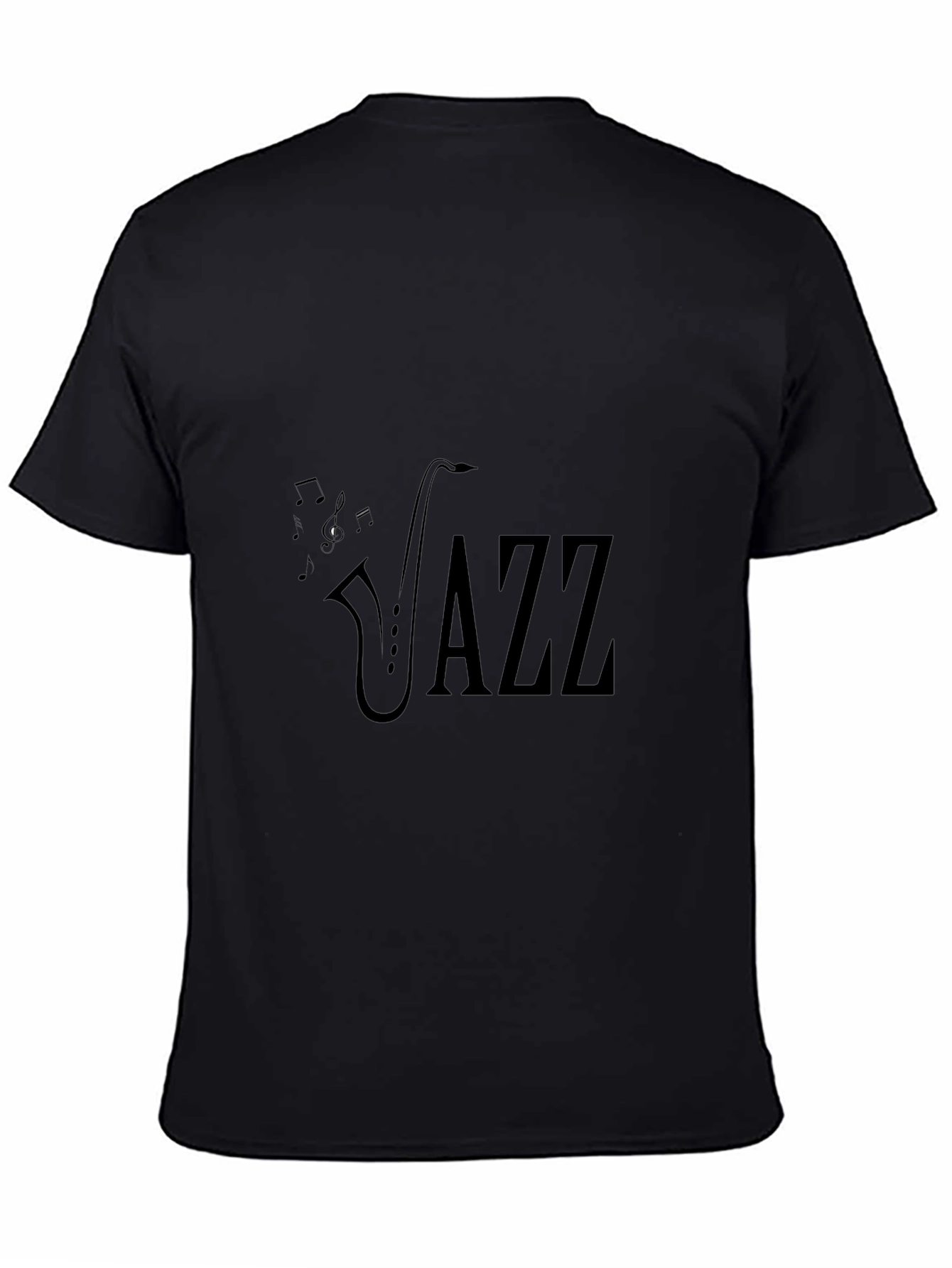 Cool Jazz Saxophone Graphic T-Shirt - Black