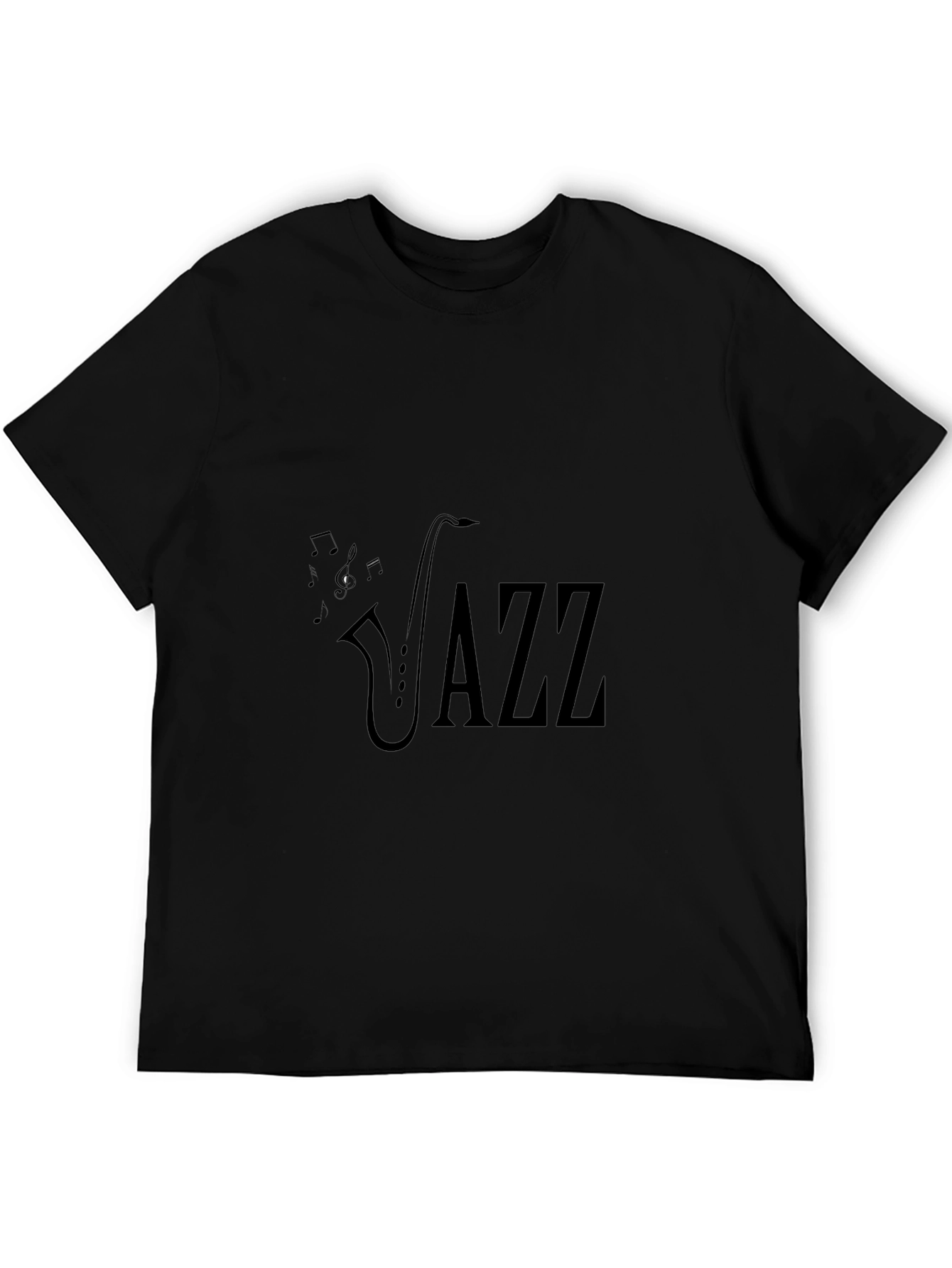 Cool Jazz Saxophone Graphic T-Shirt - Black