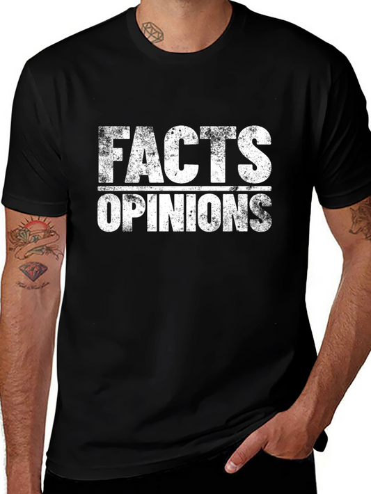 Facts Over Opinions Graphic T-Shirt