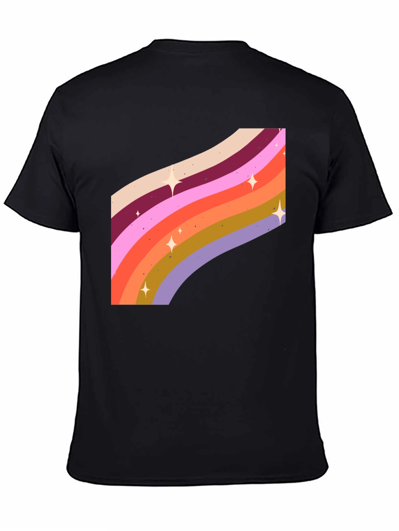 Retro Rainbow Star T-Shirt - Groovy Style