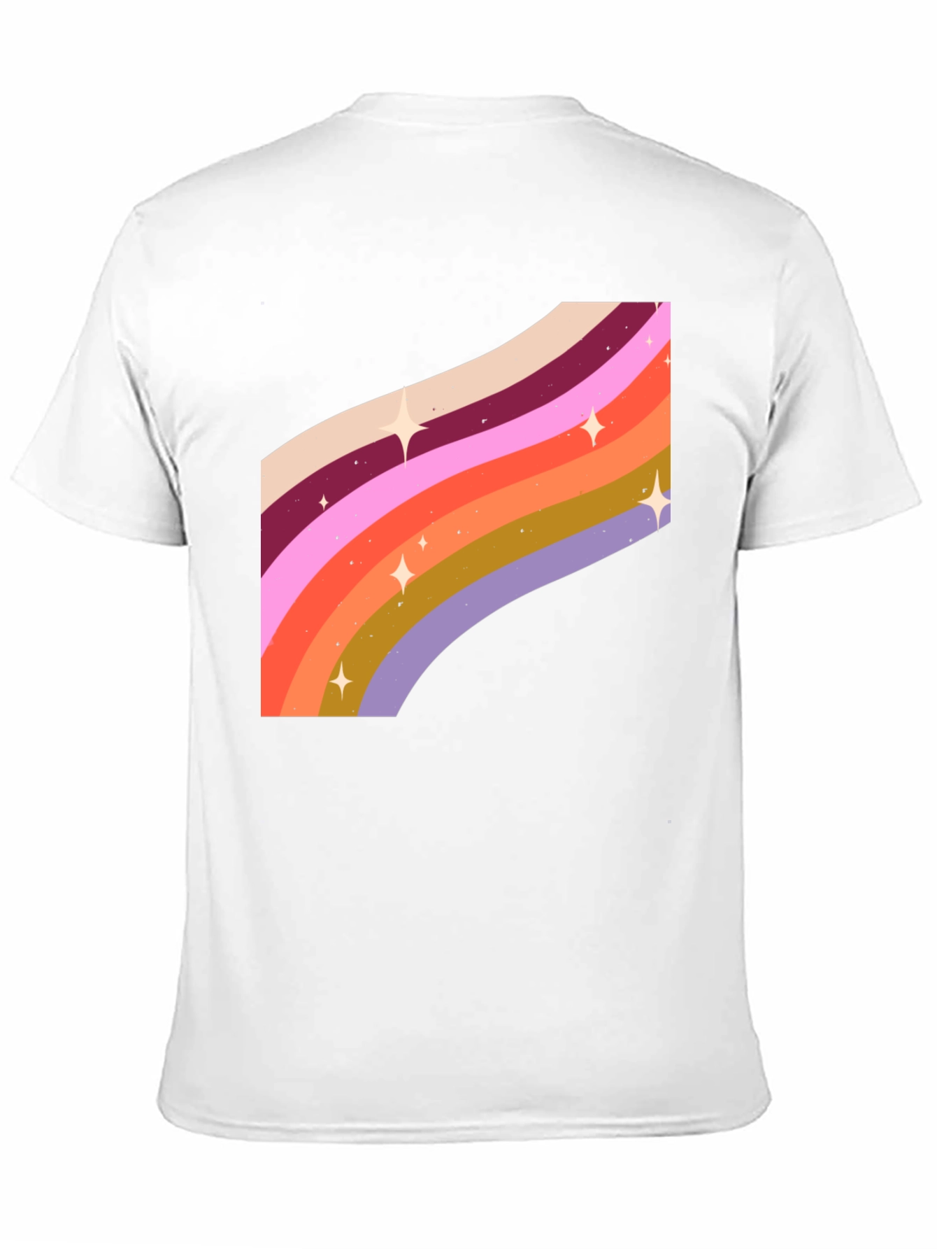 Retro Rainbow Star T-Shirt - Groovy Style