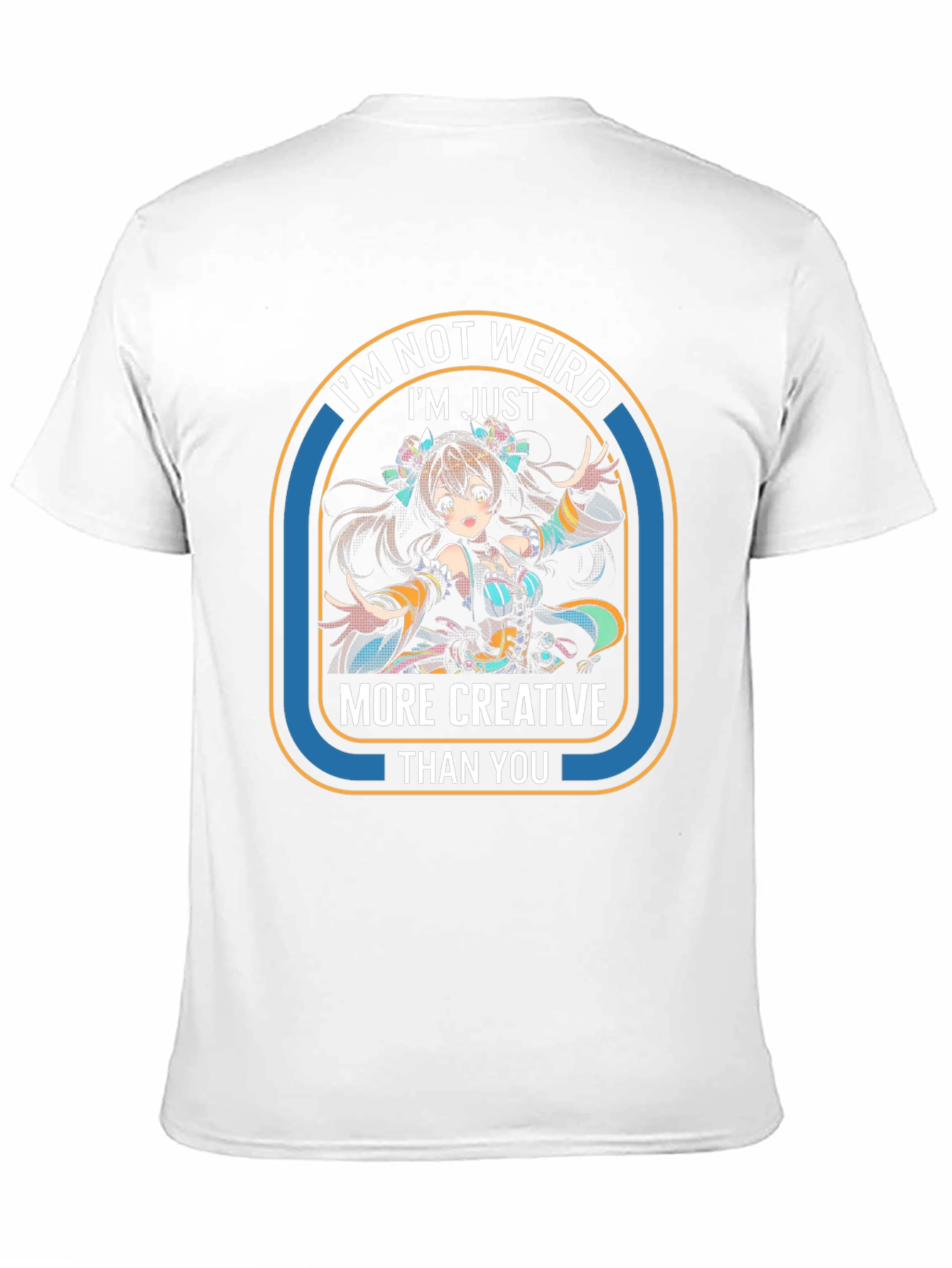 Creative Anime Girl T-Shirt - Unisex Black Tee