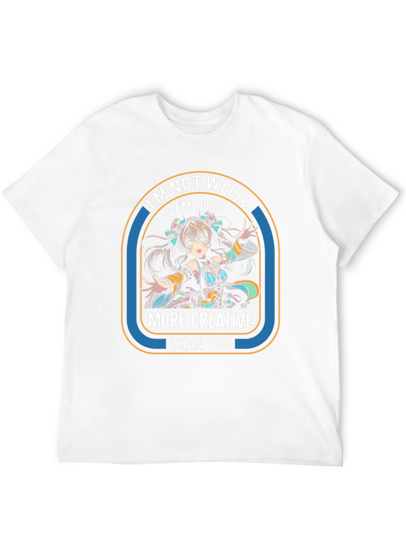 Creative Anime Girl T-Shirt - Unisex Black Tee
