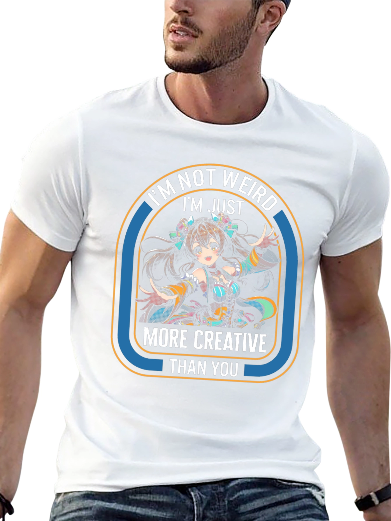 Creative Anime Girl T-Shirt - Unisex Black Tee