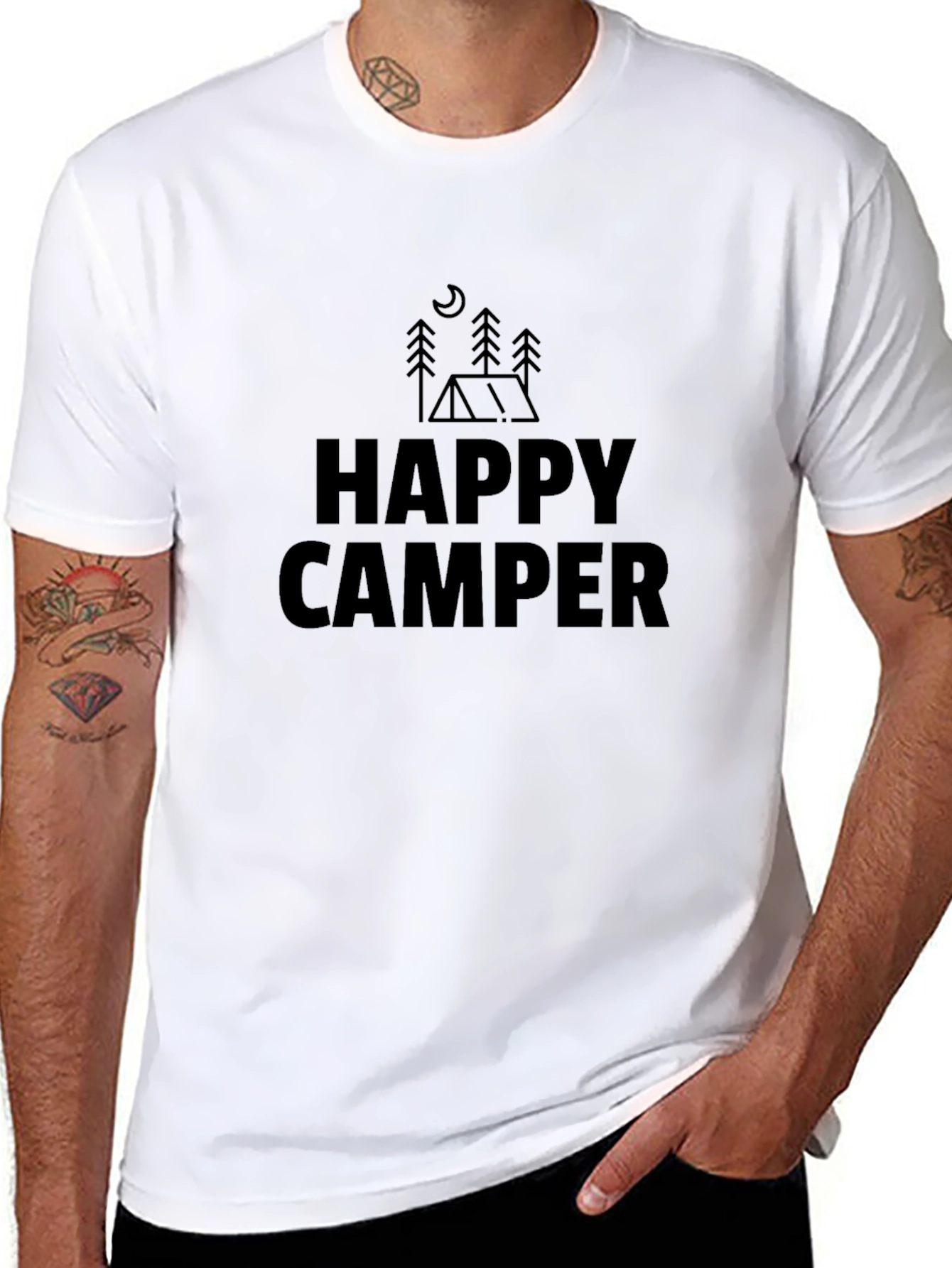 Happy Camper Graphic Tee - Camping Adventure Shirt