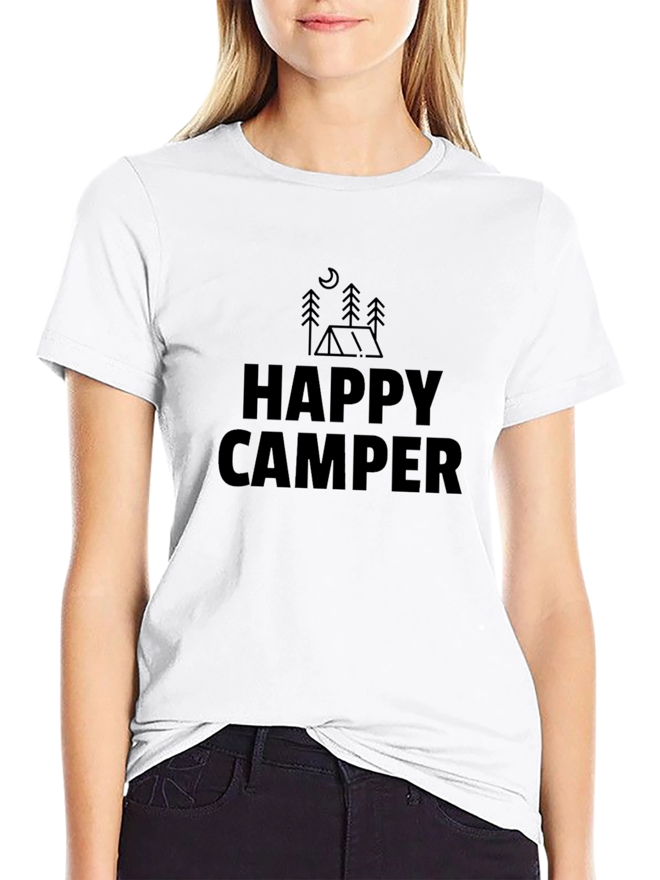 Happy Camper Graphic Tee - Camping Adventure Shirt