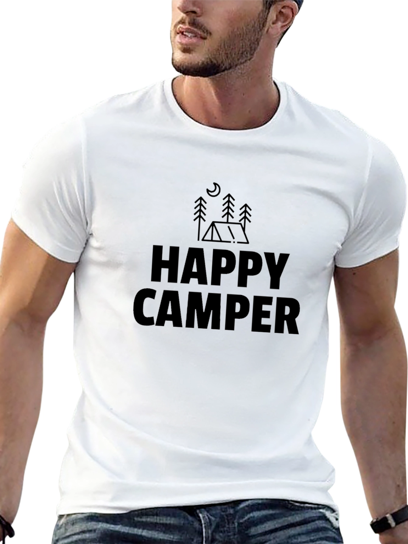 Happy Camper Graphic Tee - Camping Adventure Shirt