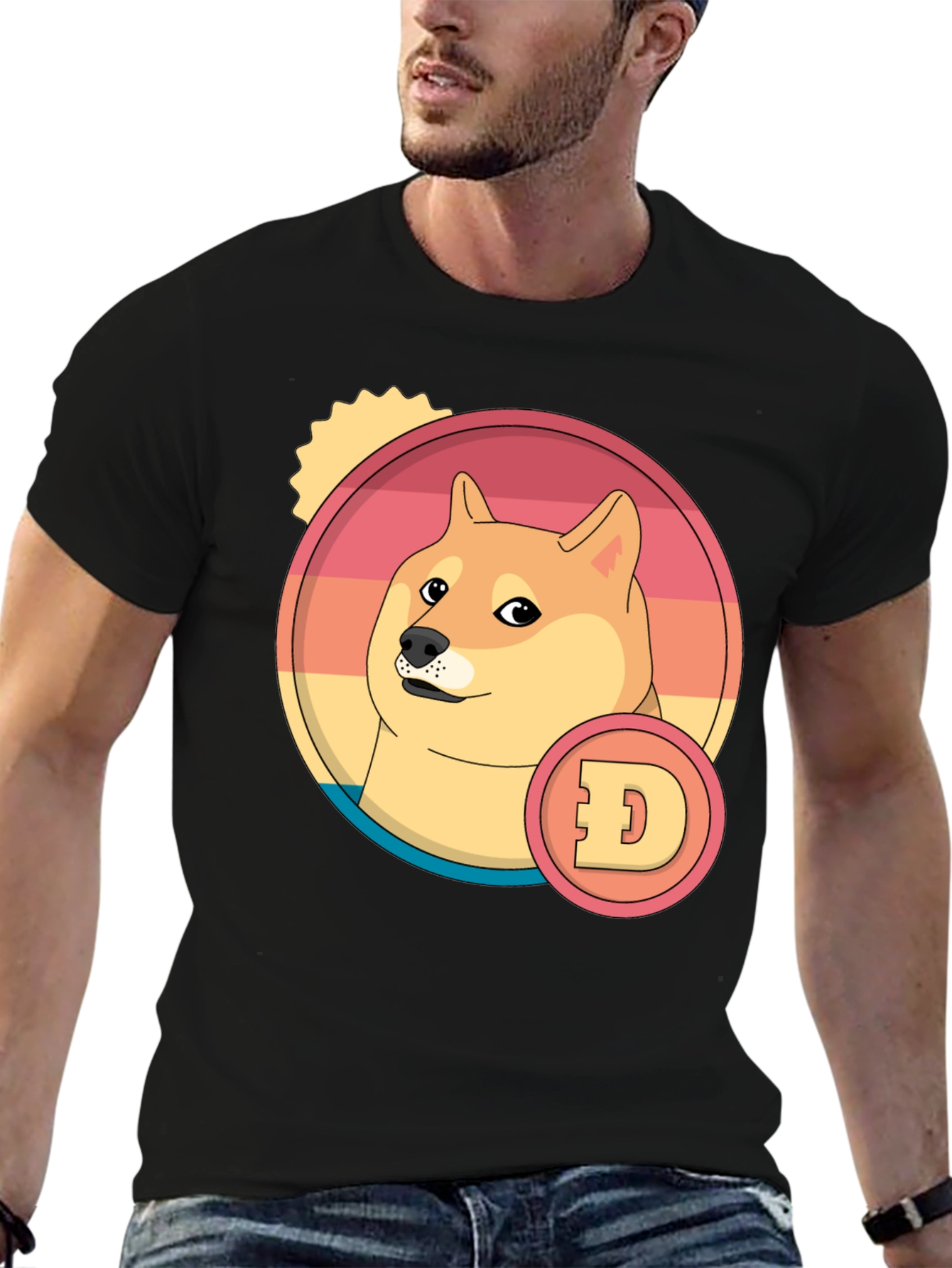 Doge Meme Coin Retro T-Shirt