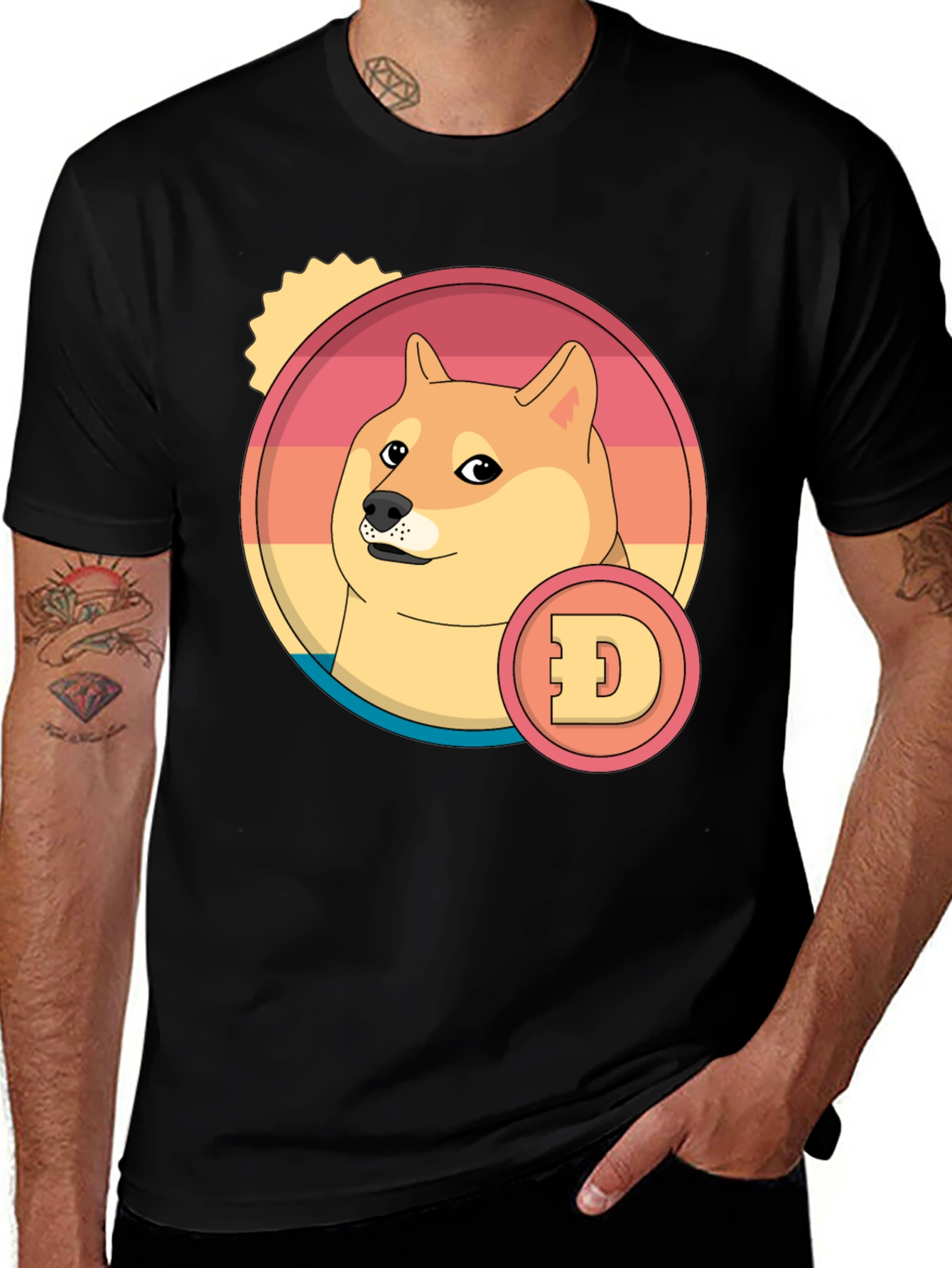 Doge Meme Coin Retro T-Shirt