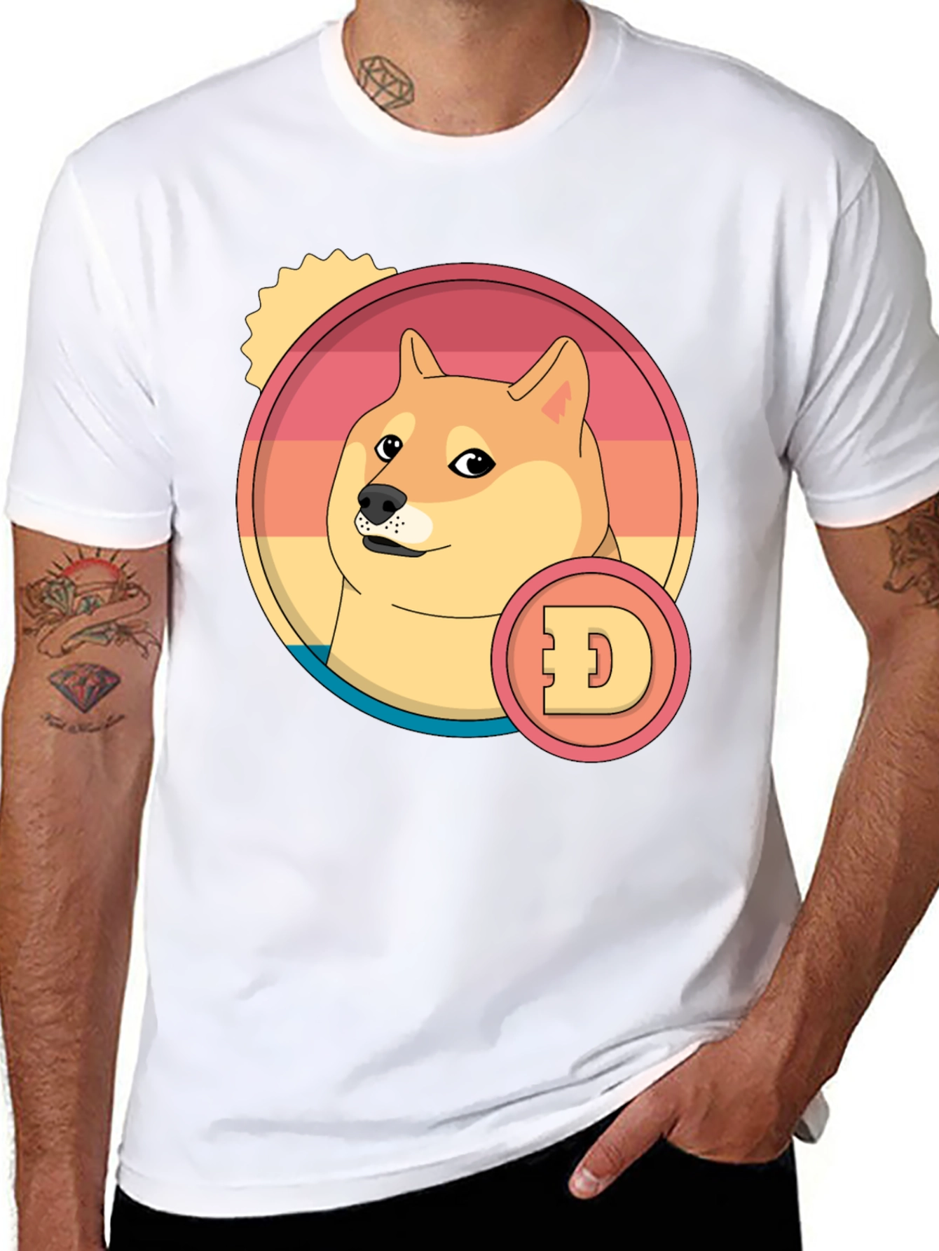 Doge Meme Coin Retro T-Shirt