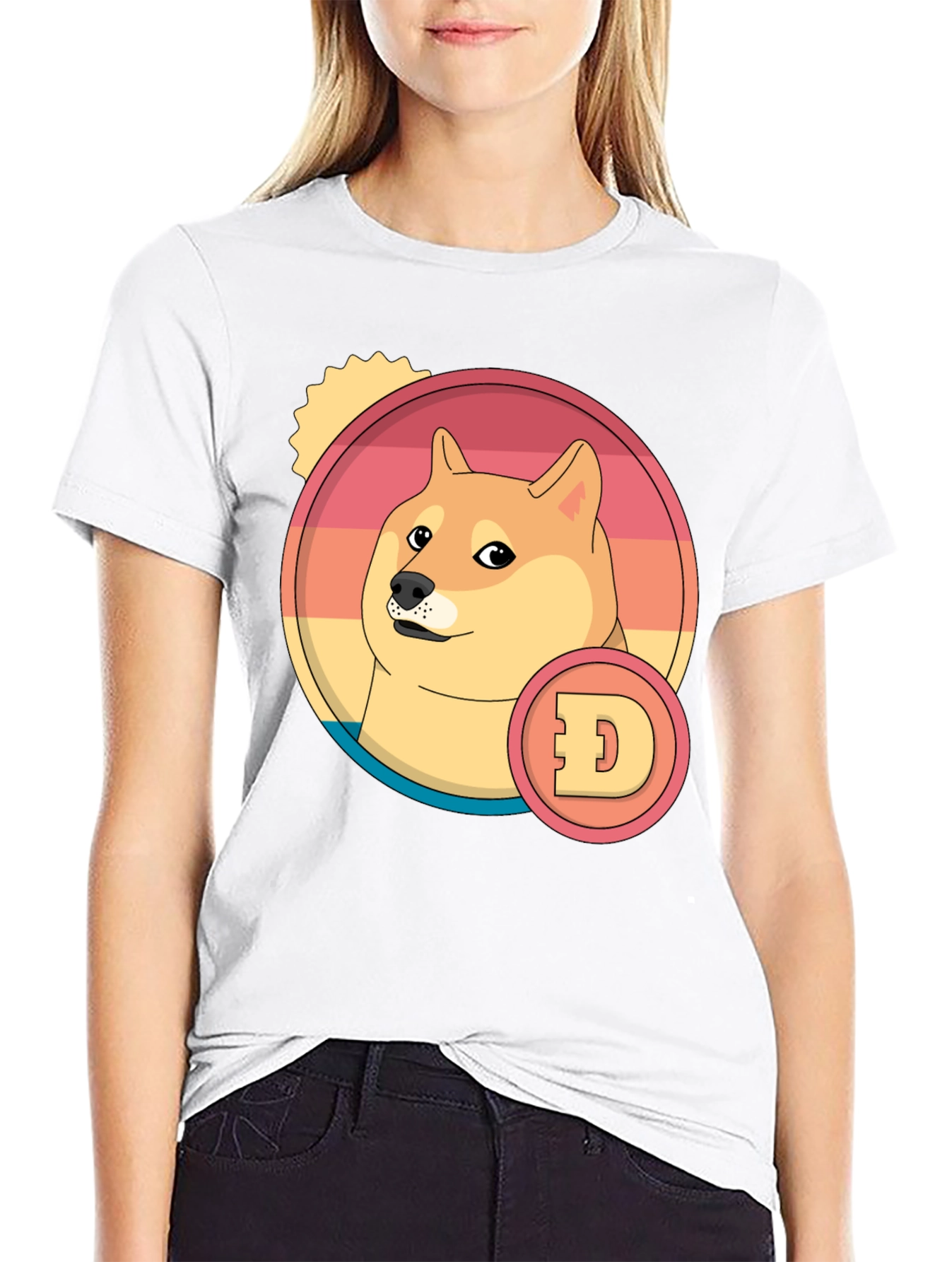 Doge Meme Coin Retro T-Shirt