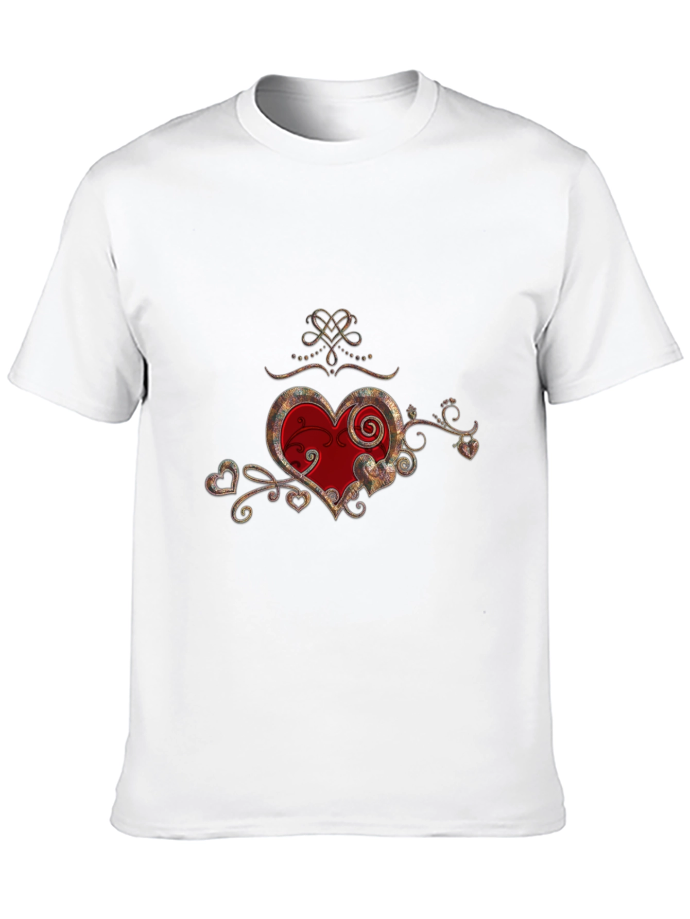 Heart Design Black Graphic Tee