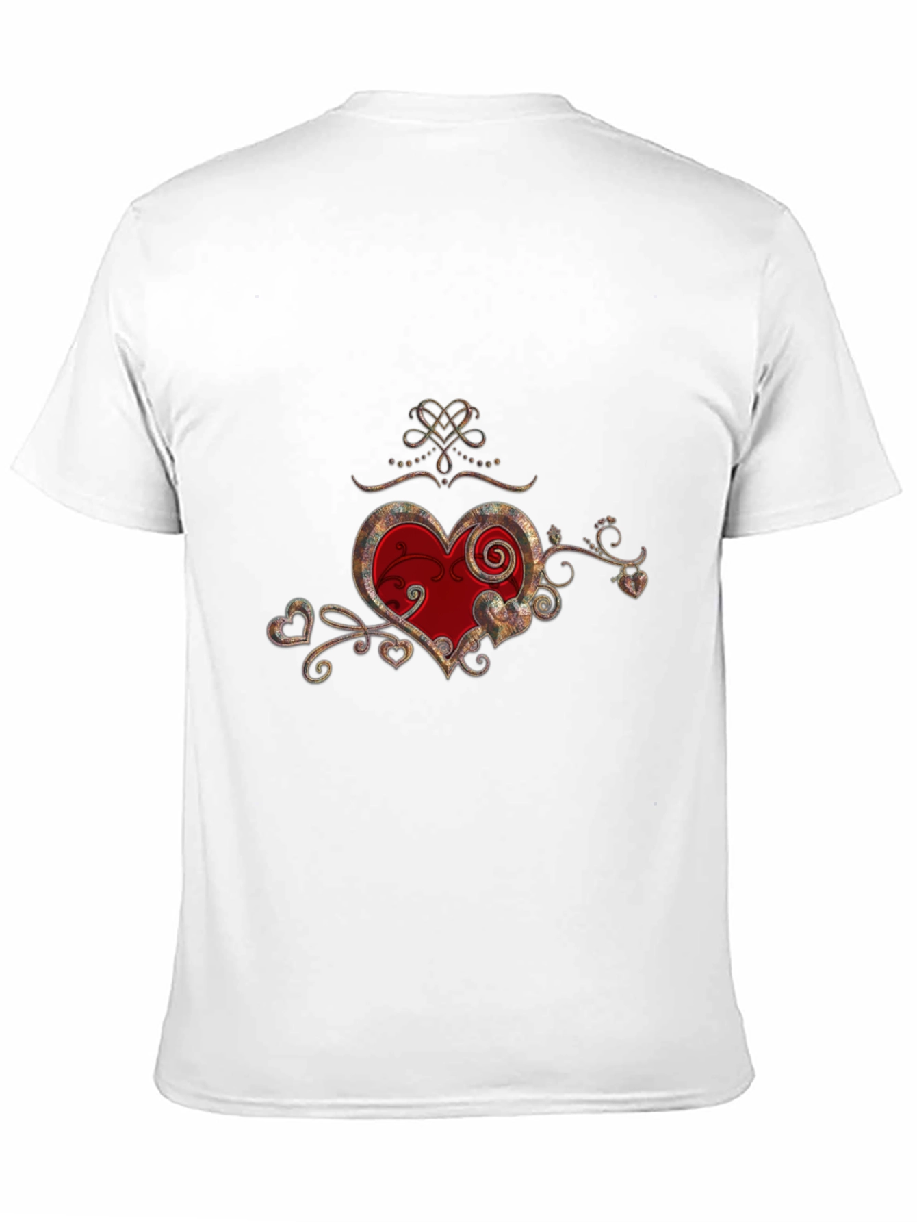 Heart Design Black Graphic Tee