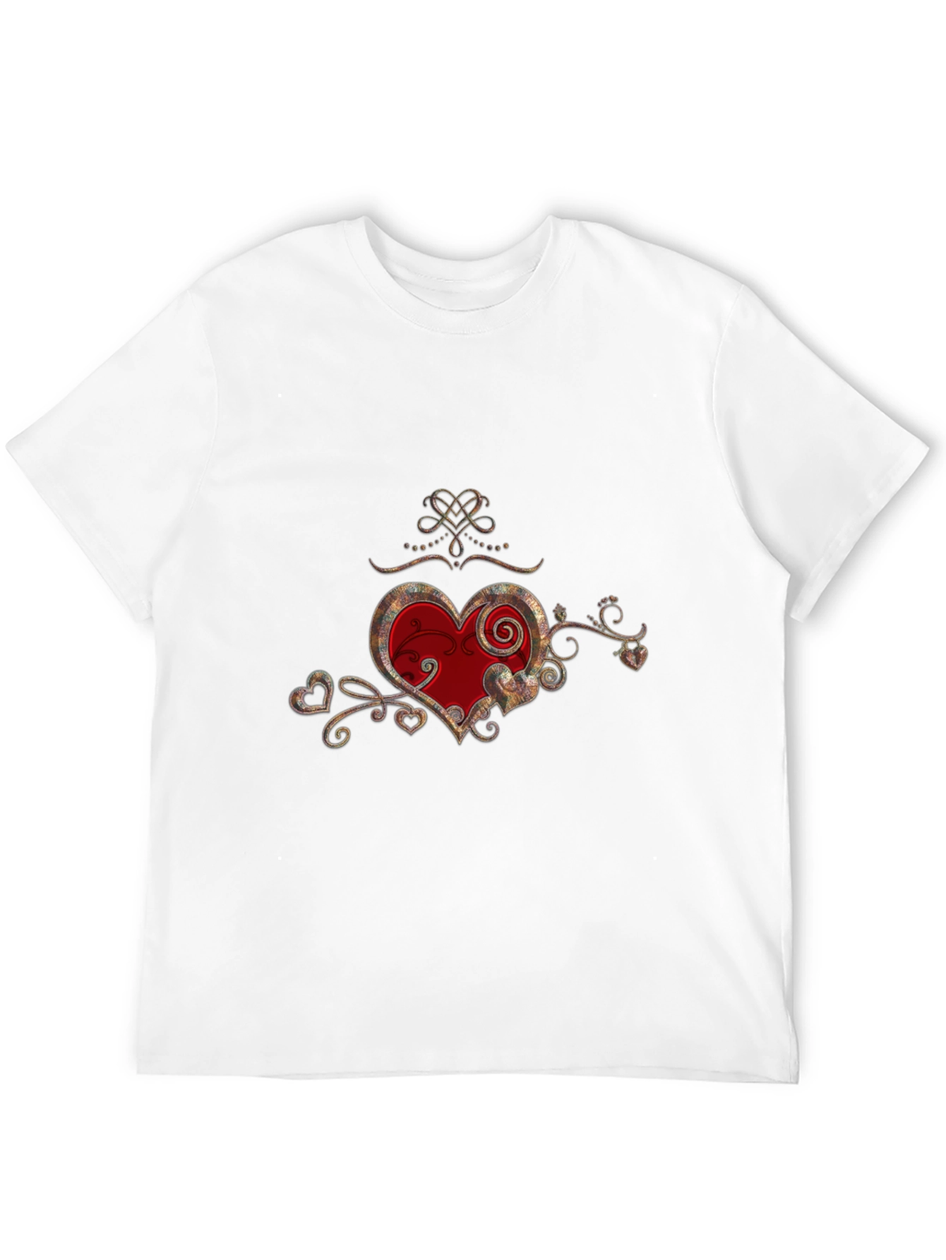 Heart Design Black Graphic Tee